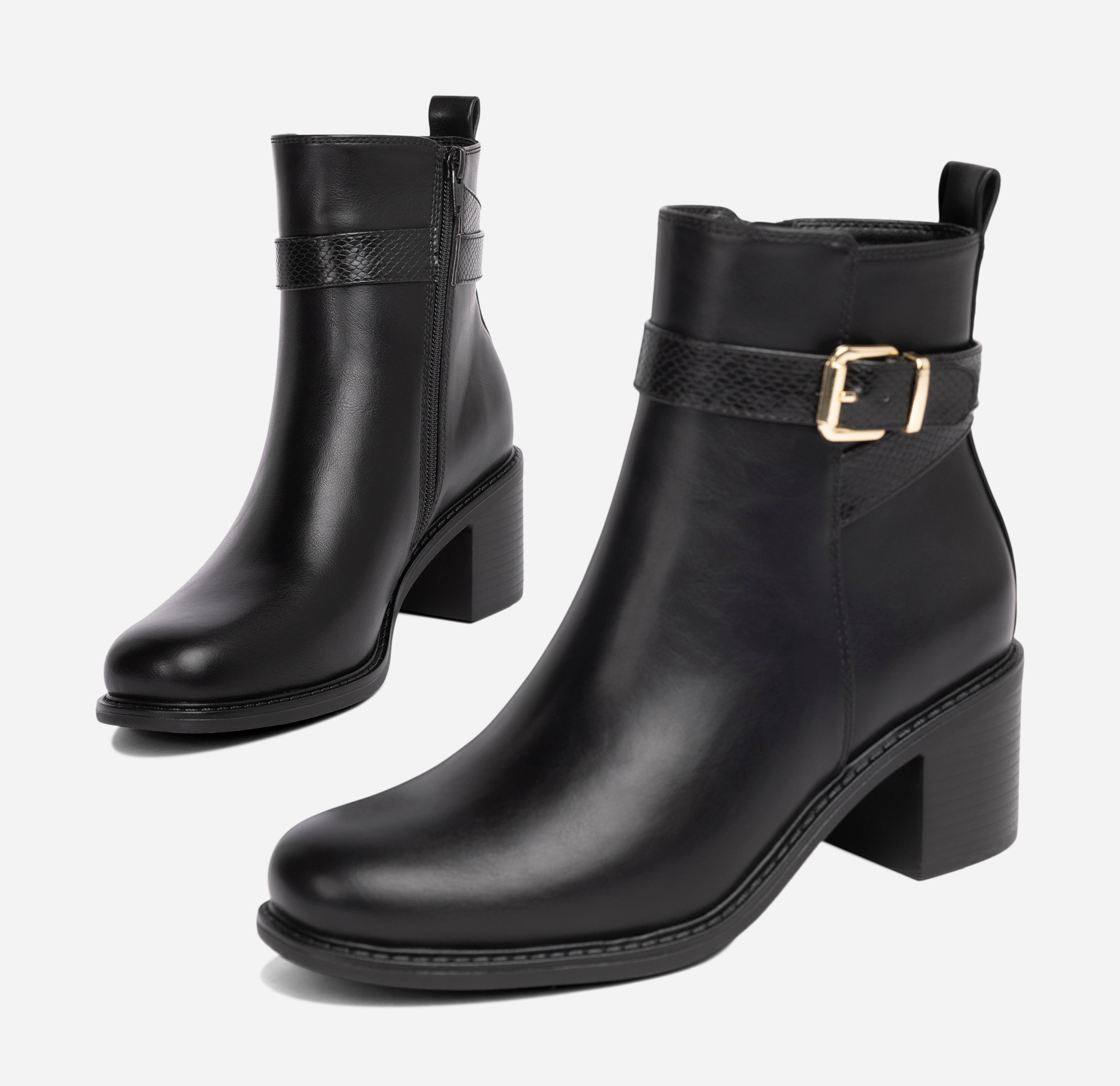 SO ALL, Boots med glidelås Sort