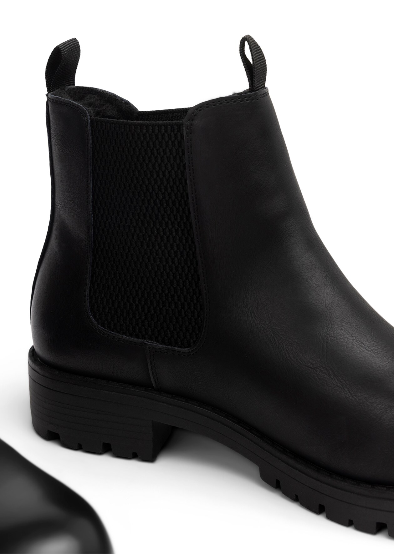 SO ALL, Varmforet chelseaboots Sort
