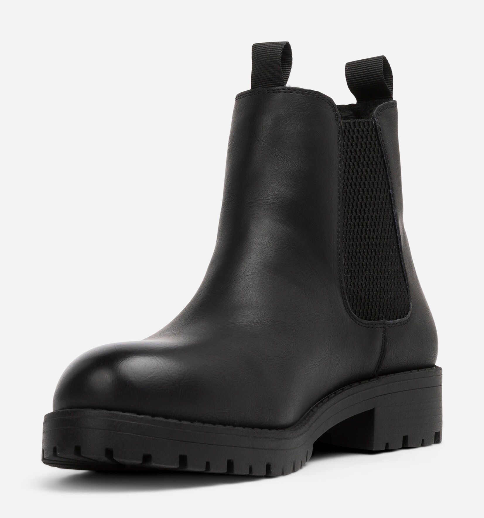 SO ALL, Varmforet chelseaboots Sort