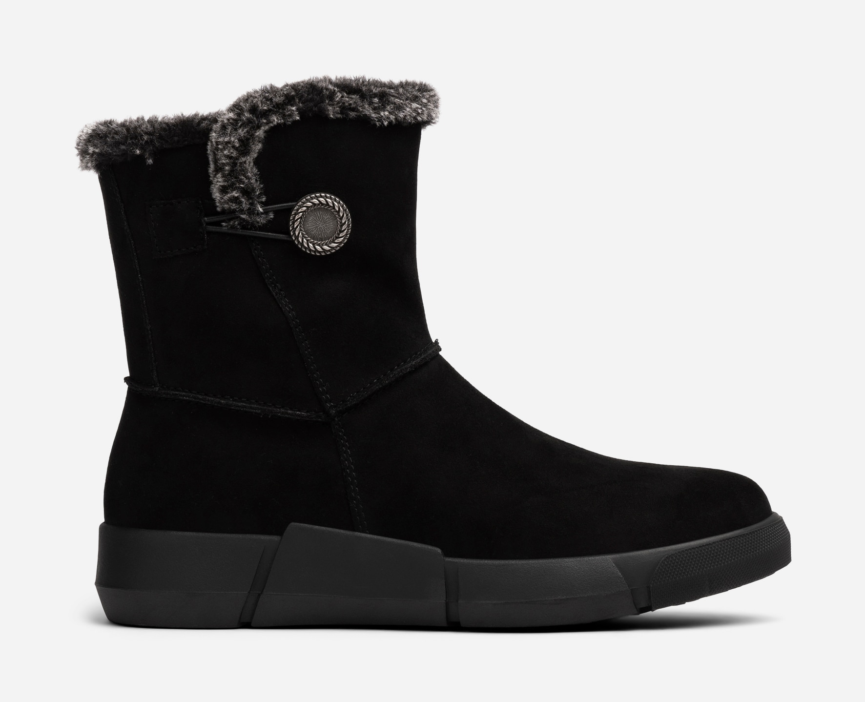 SO ALL, Varmforet boots med glidelås Sort