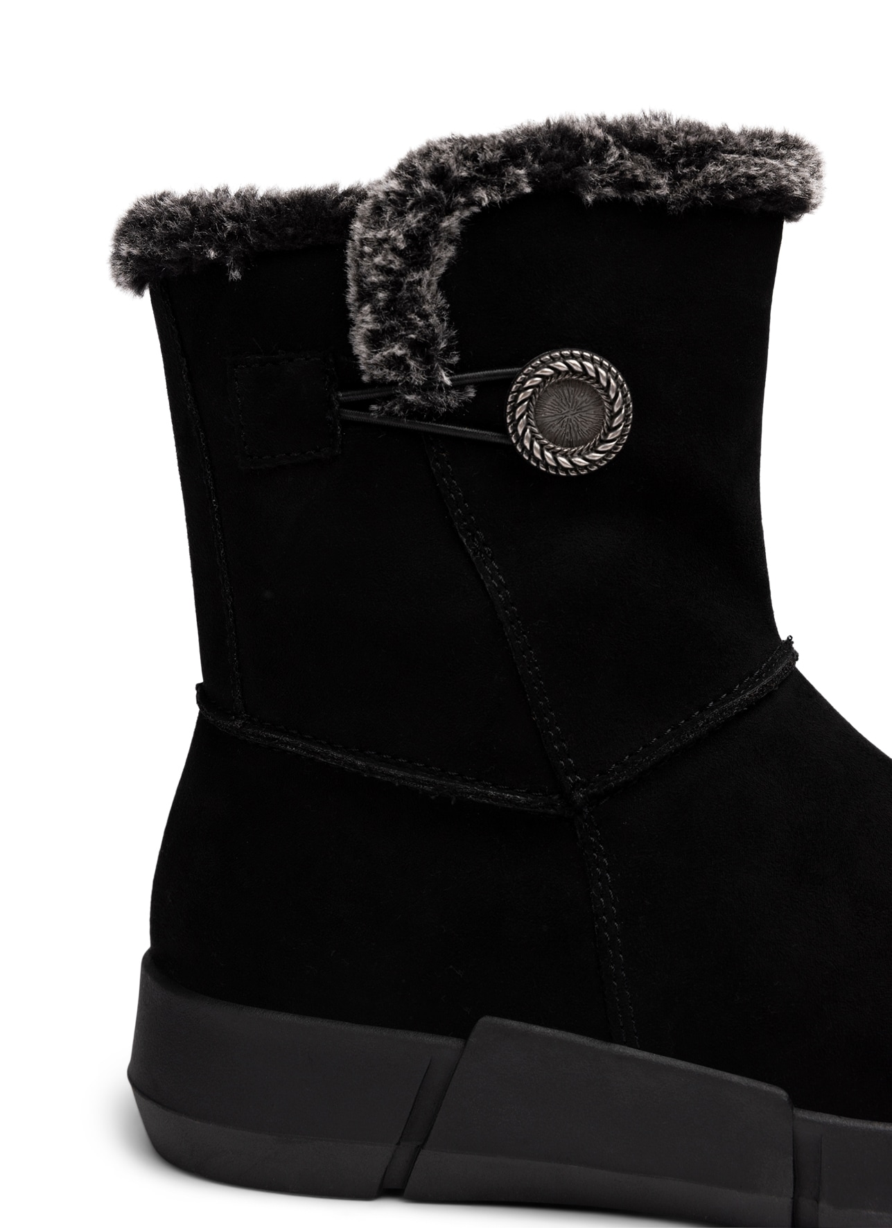 SO ALL, Varmforet boots med glidelås Sort