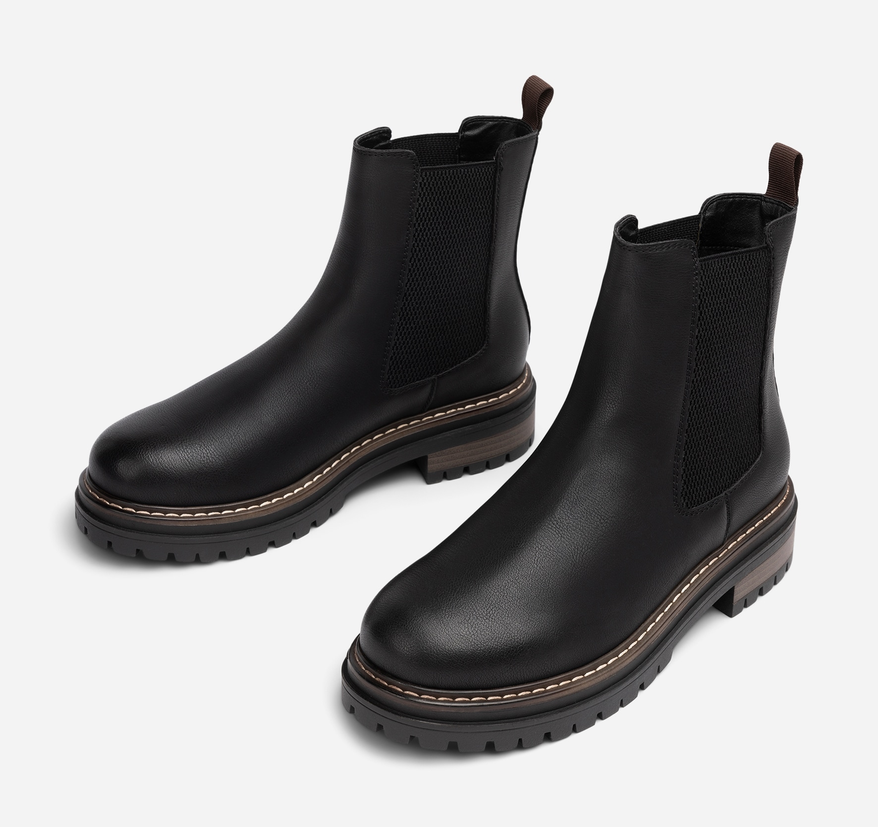 SO ALL, Varmforet chelseaboots Sort