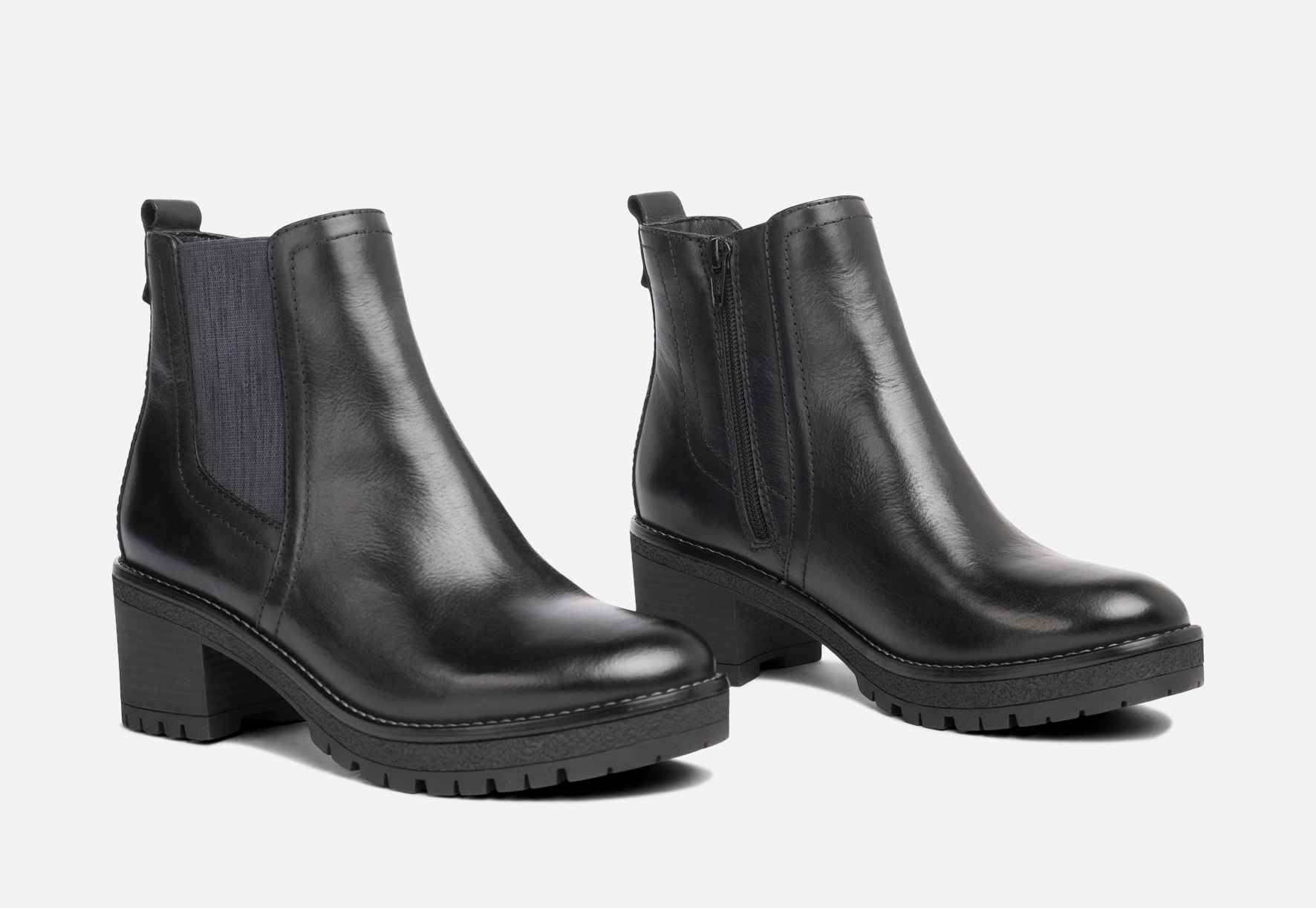 PACE, Boots med glidelås Sort