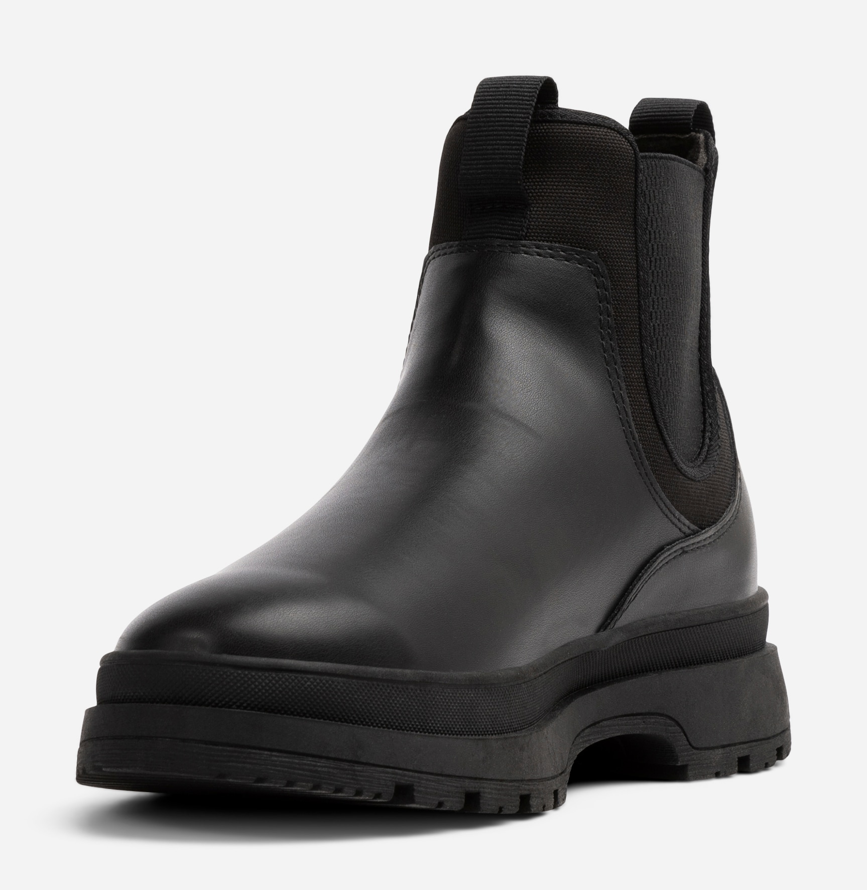 LINEAR, Fleeceforet chelseaboots Sort