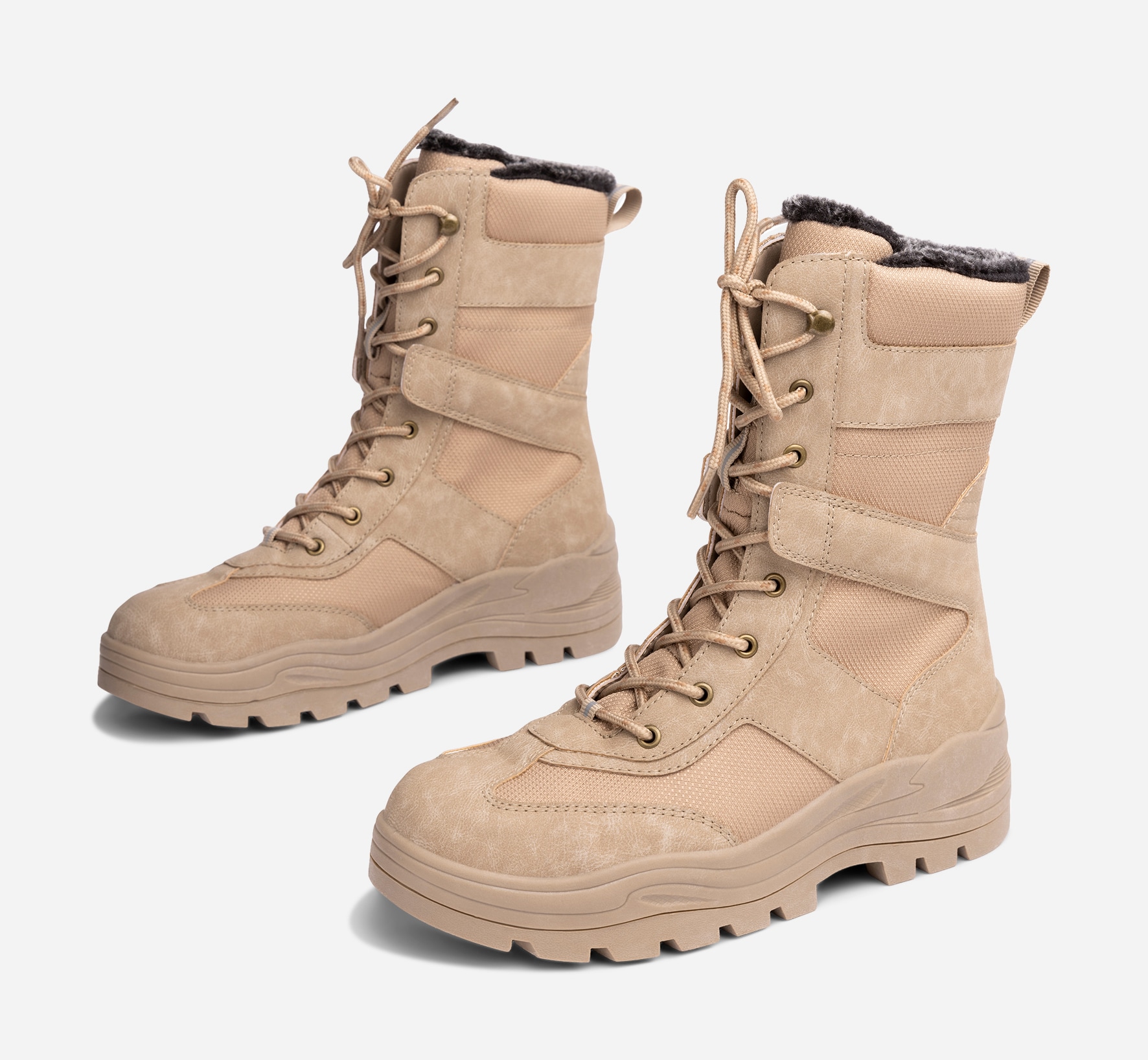 LINEAR, Varmforet støvlett, waterproof Beige