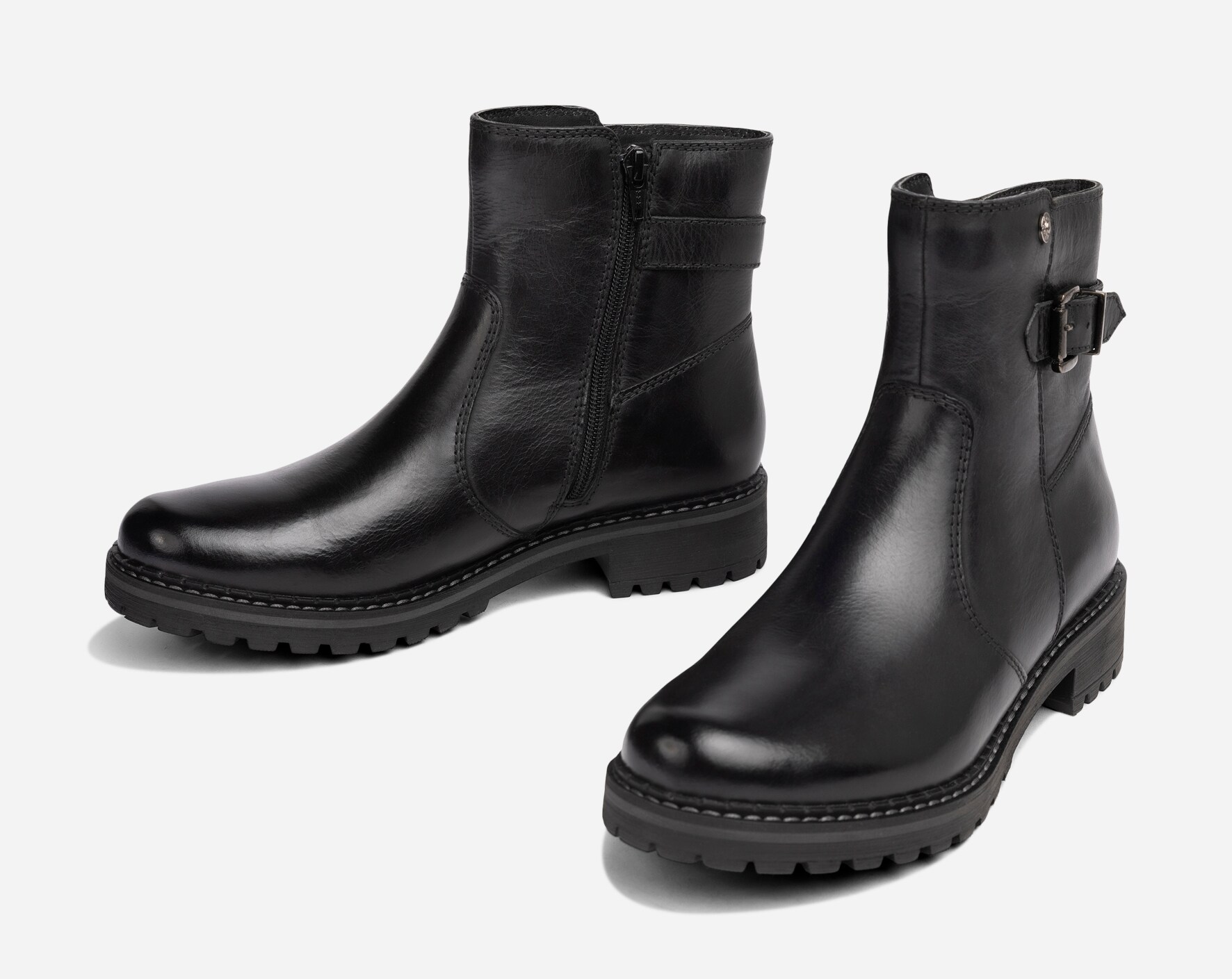 PACE, Varmforet boots med glidelås Sort