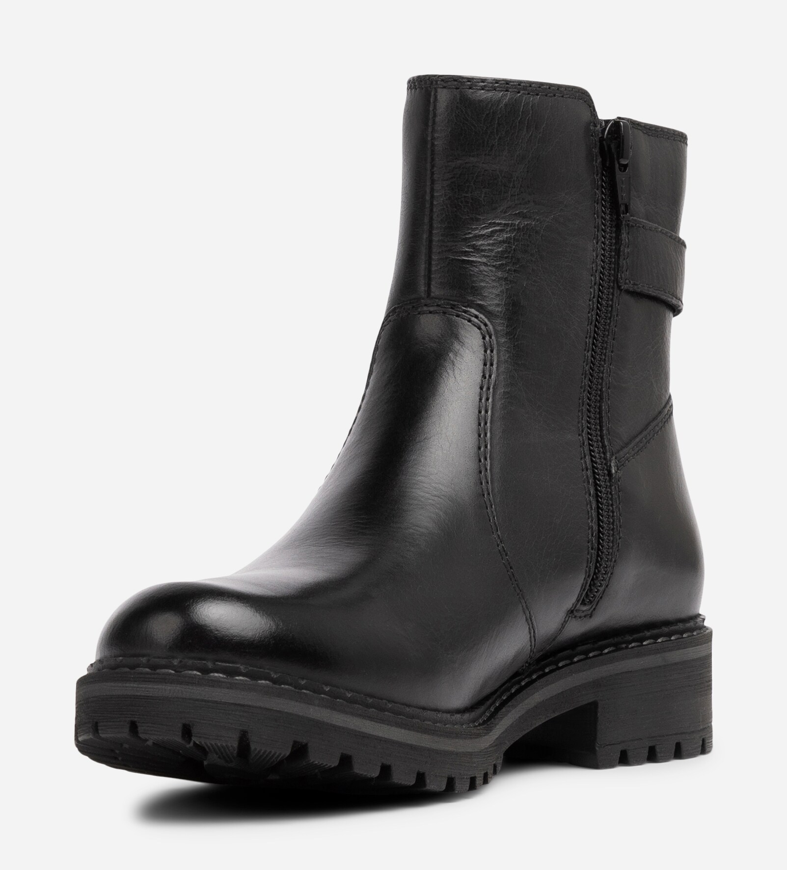 PACE, Varmforet boots med glidelås Sort
