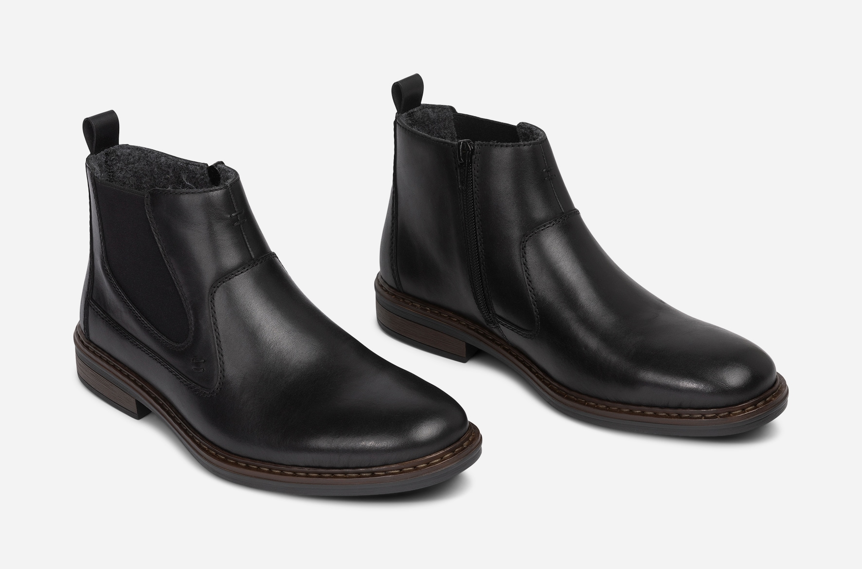 RIEKER, Chelseaboots Sort