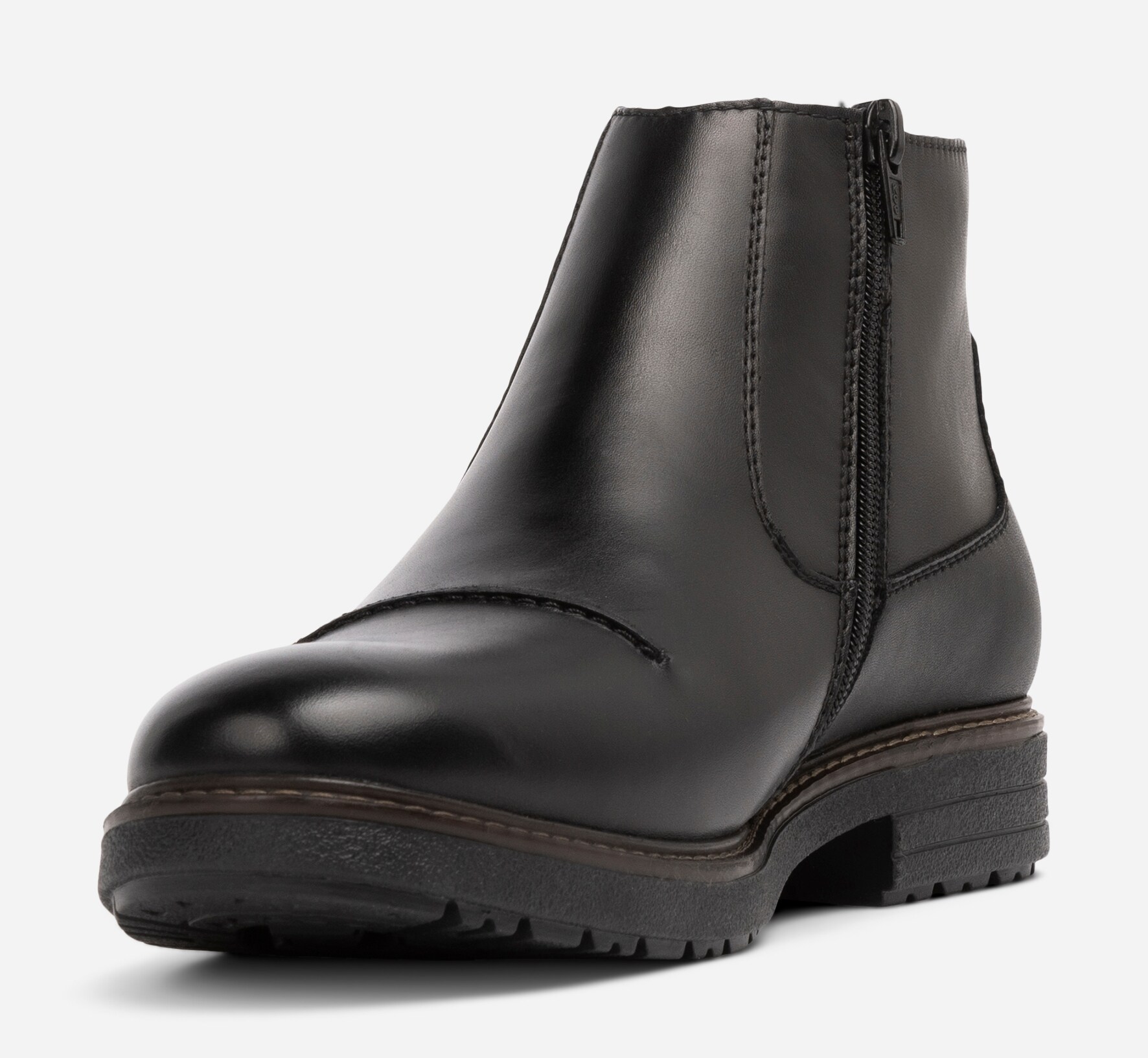 RIEKER, Varmforet boots med glidelås Sort