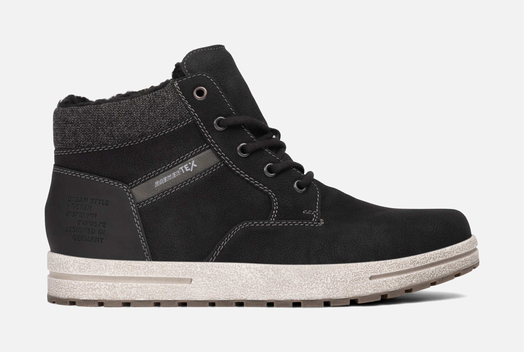 RIEKER, Varmforet skolett Sort