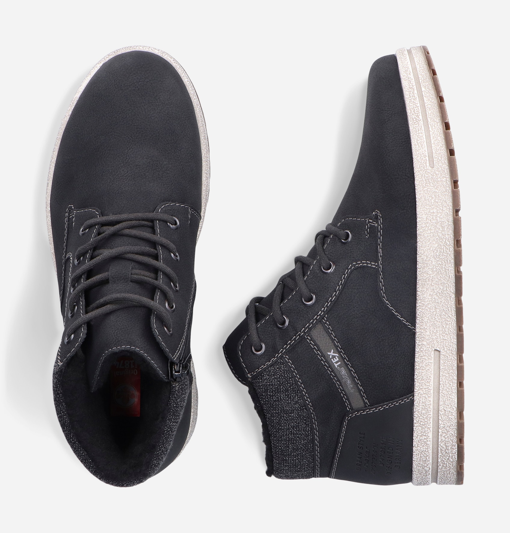 RIEKER, Varmforet skolett Sort