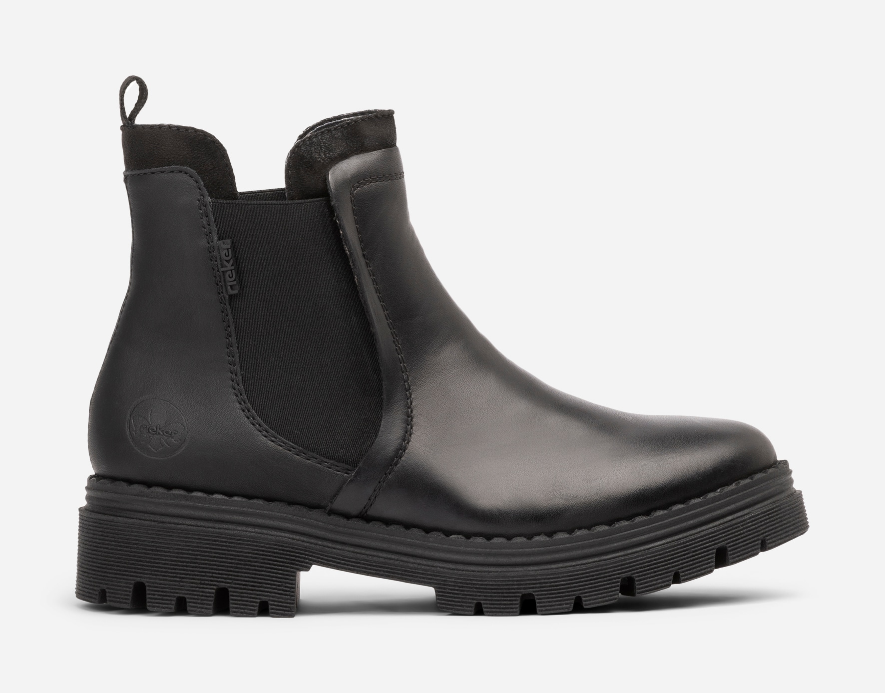 RIEKER, Varmforet chelseaboots Sort