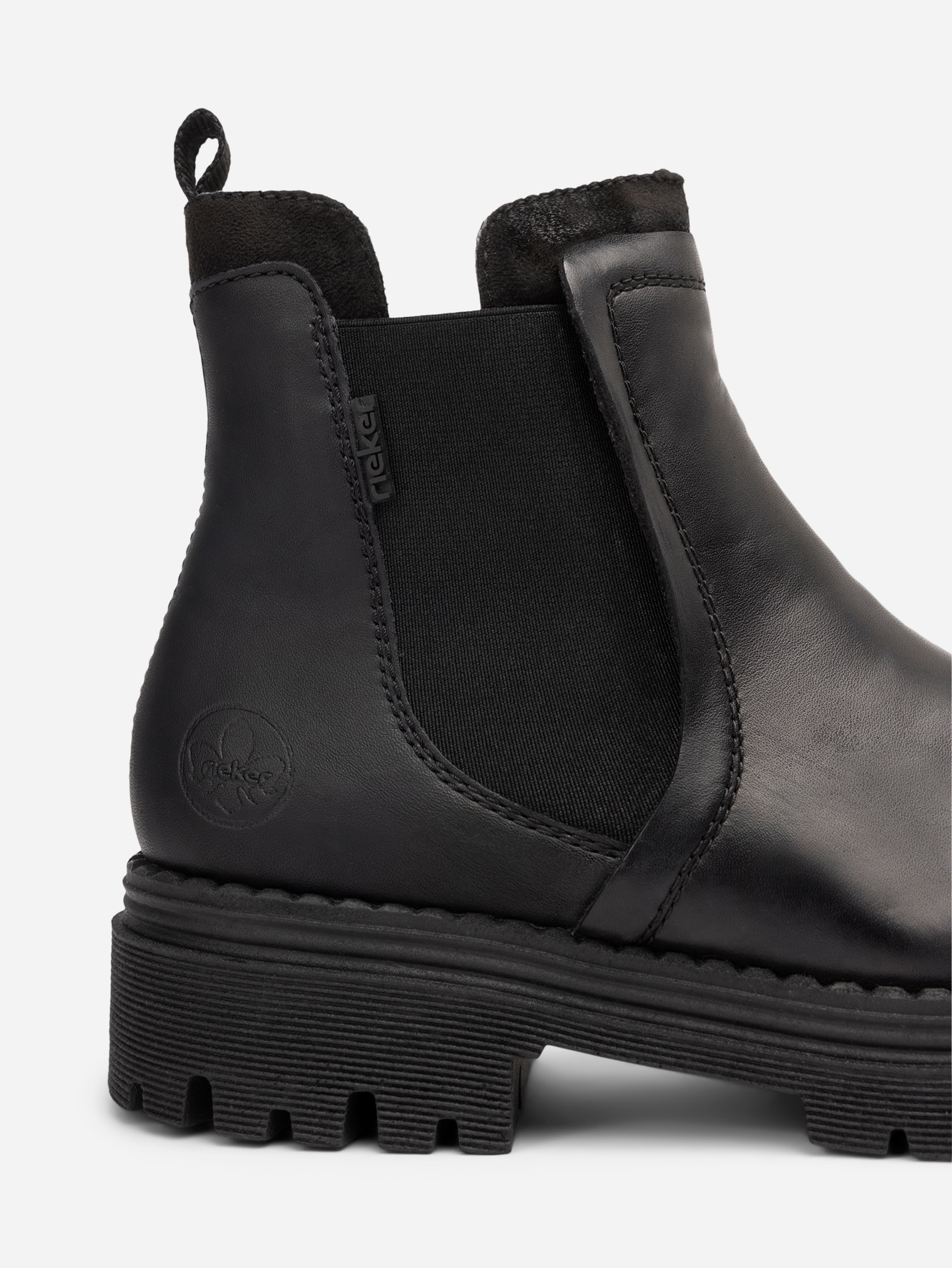 RIEKER, Varmforet chelseaboots Sort
