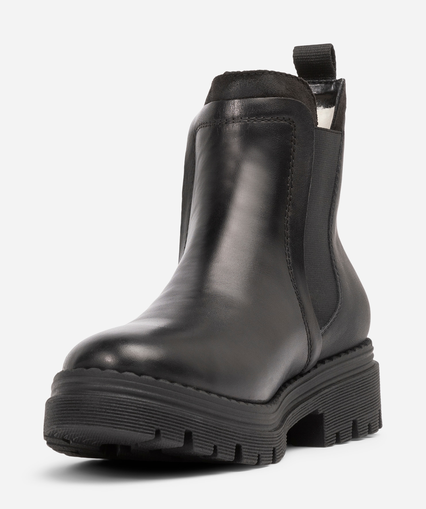 RIEKER, Varmforet chelseaboots Sort