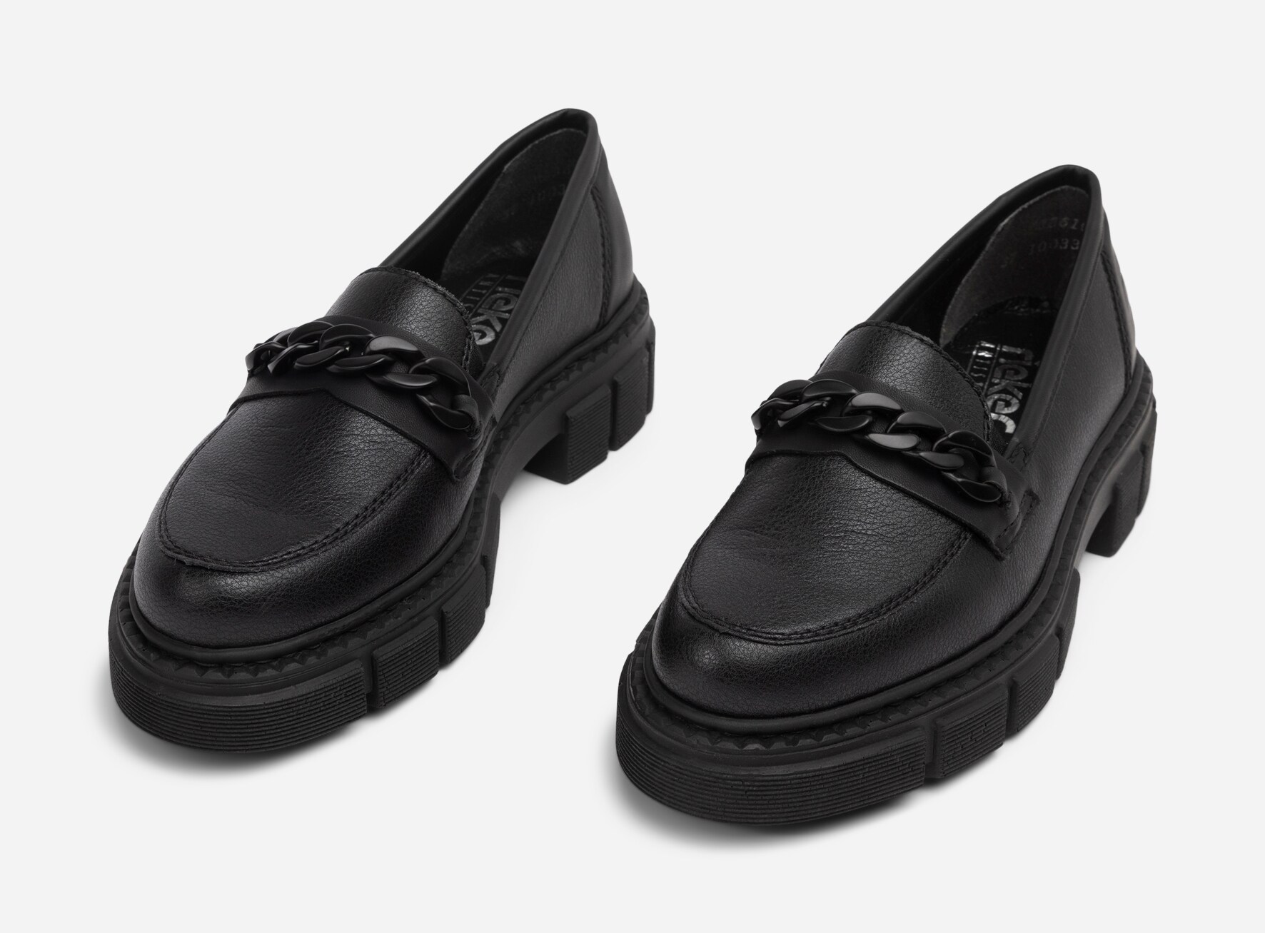 RIEKER, Loafer med kedje Sort