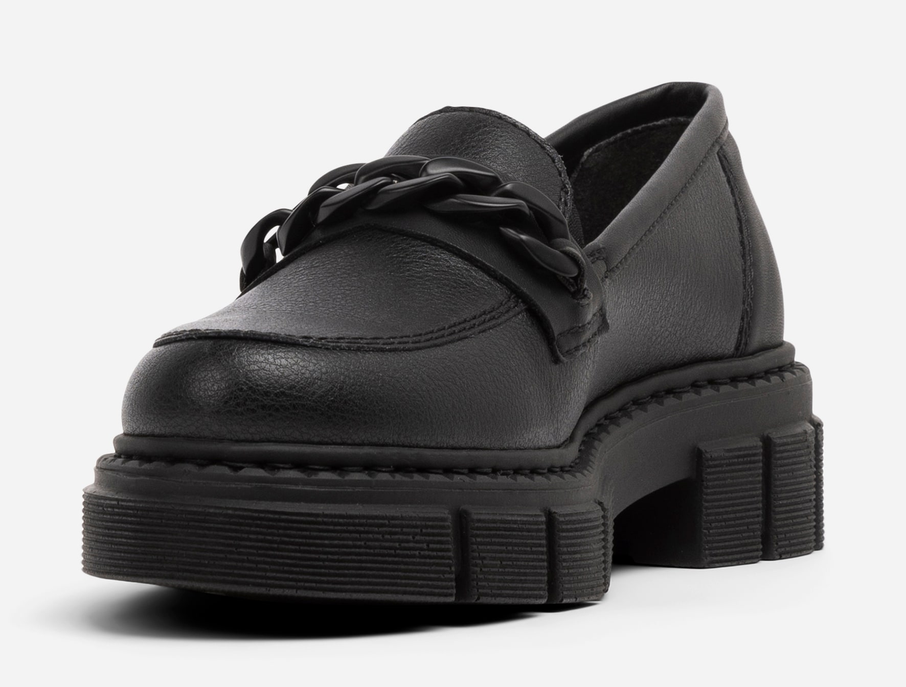 RIEKER, Loafer med kedje Sort
