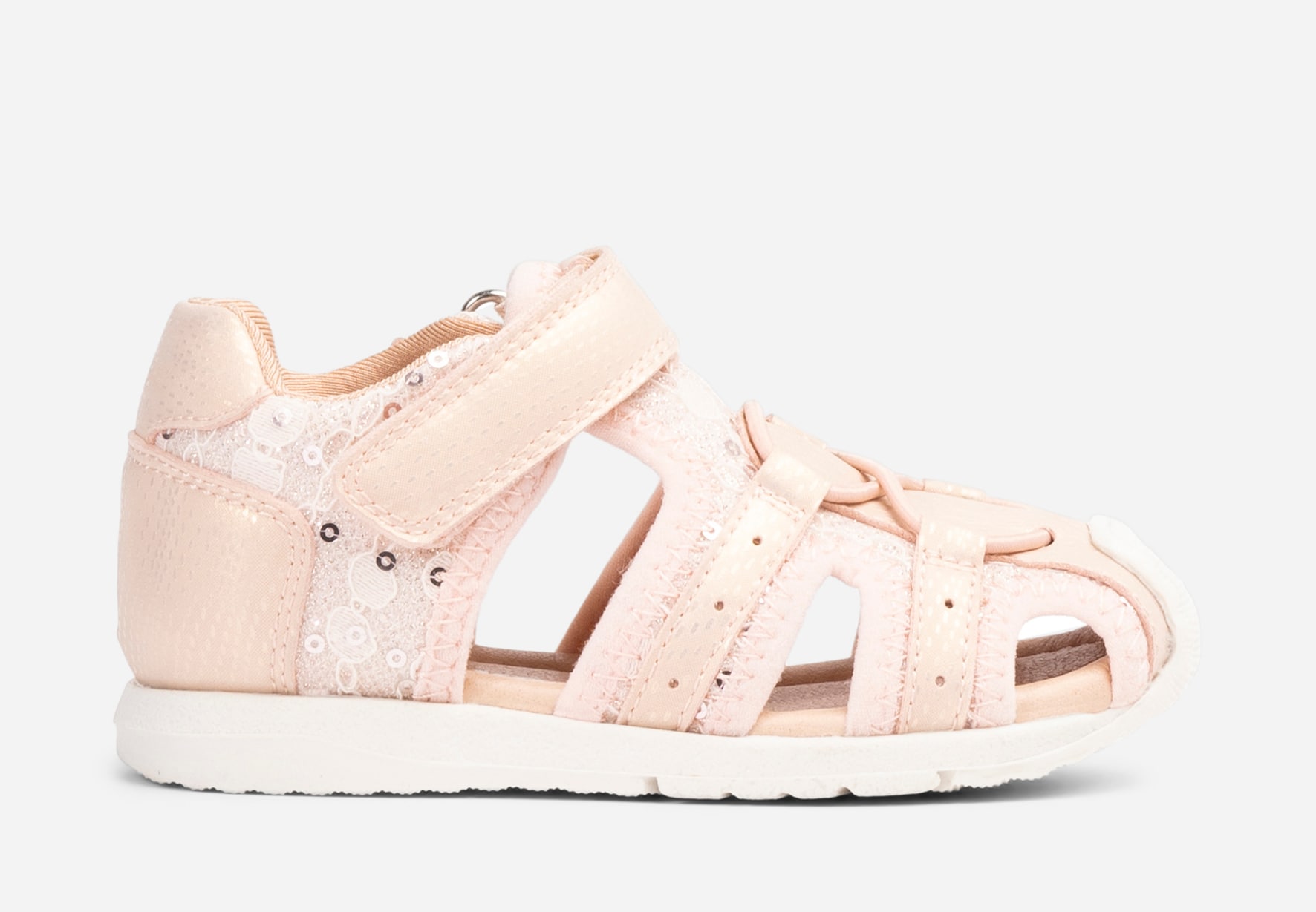 DINSKO, Lær-å-gå-sandal Rosa