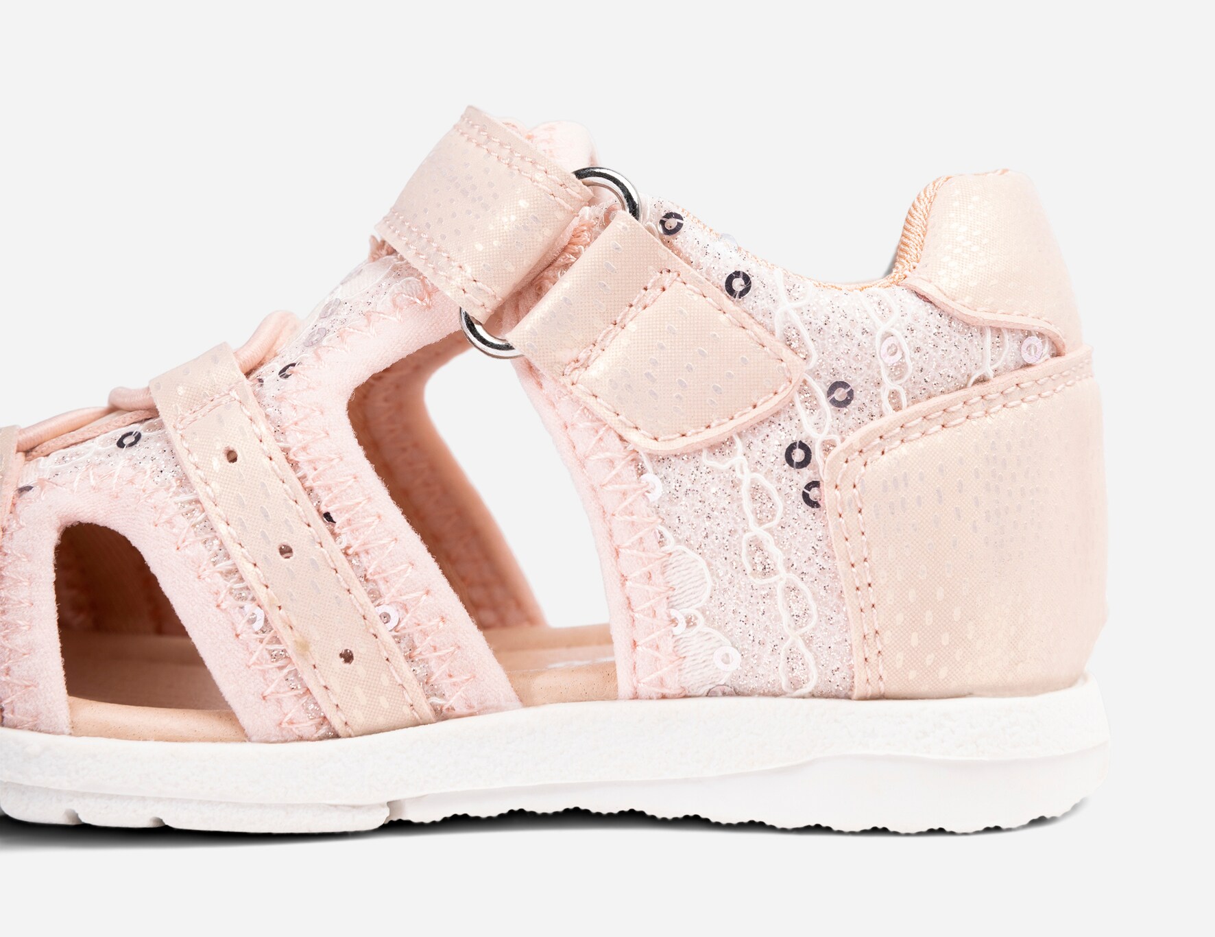 DINSKO, Lær-å-gå-sandal Rosa