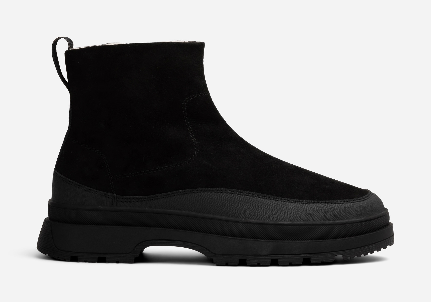 LINEAR, Varmforet boots med glidelås Sort