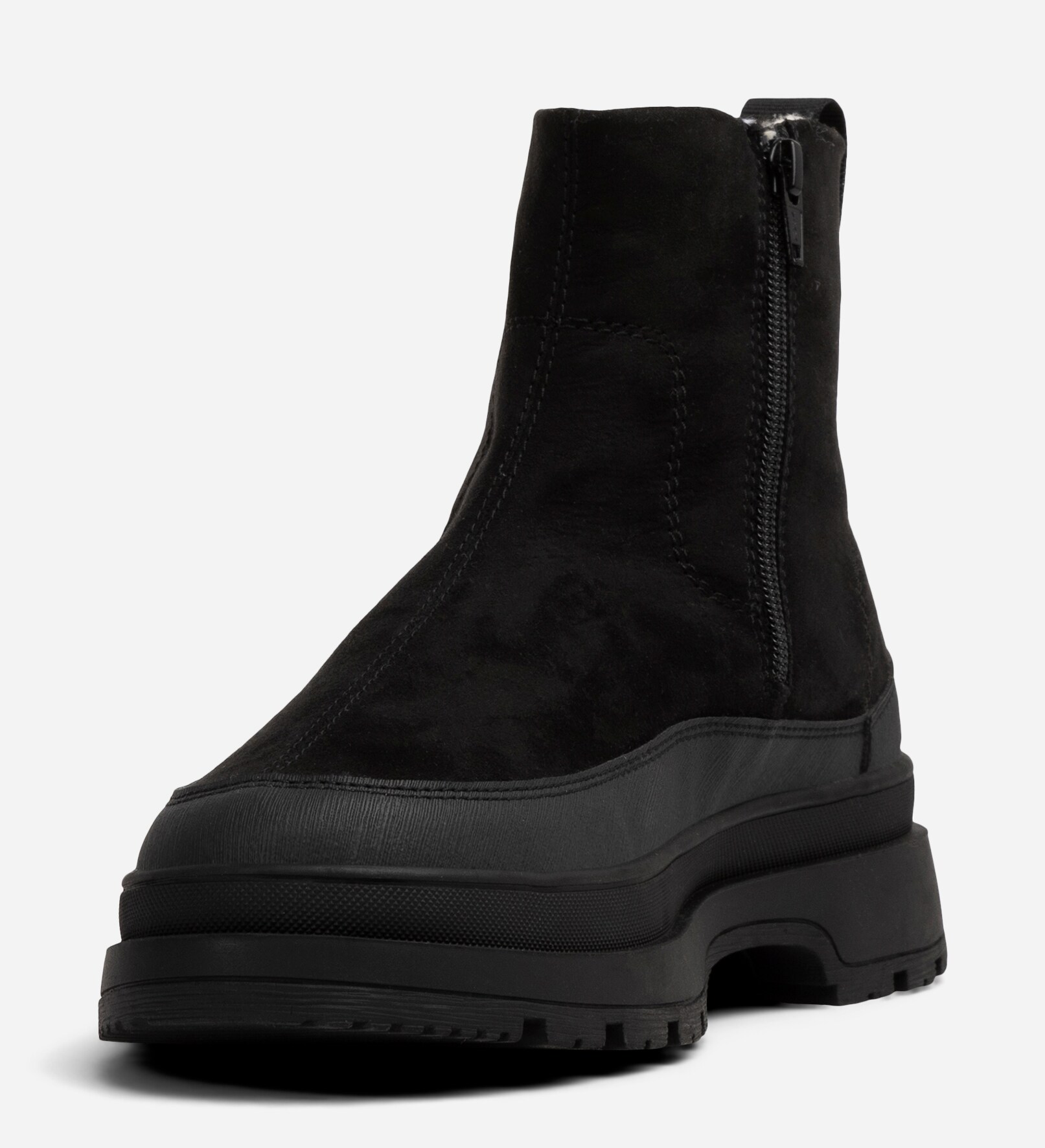LINEAR, Varmforet boots med glidelås Sort