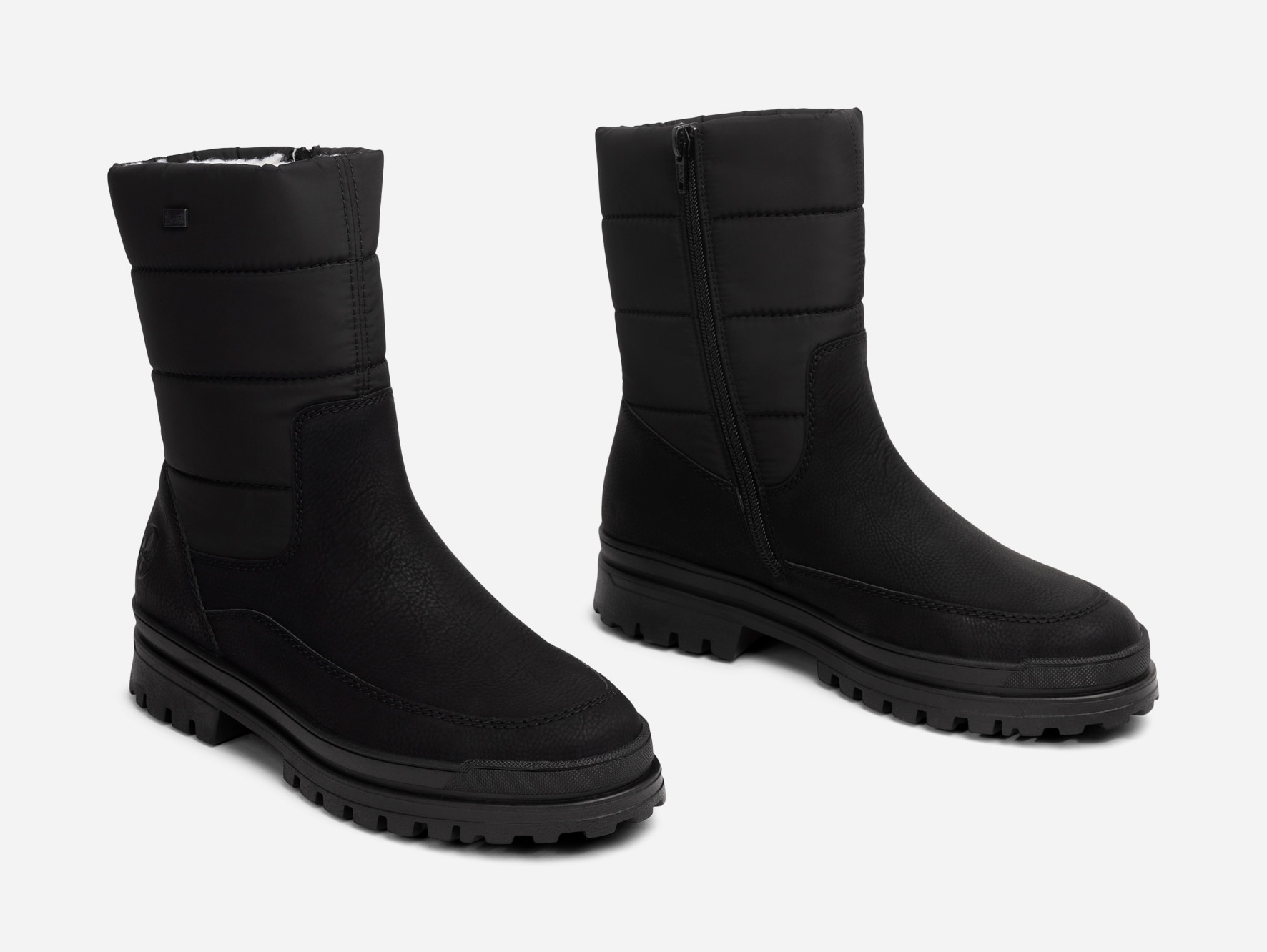 RIEKER, Varmforet støvlett, waterproof Sort