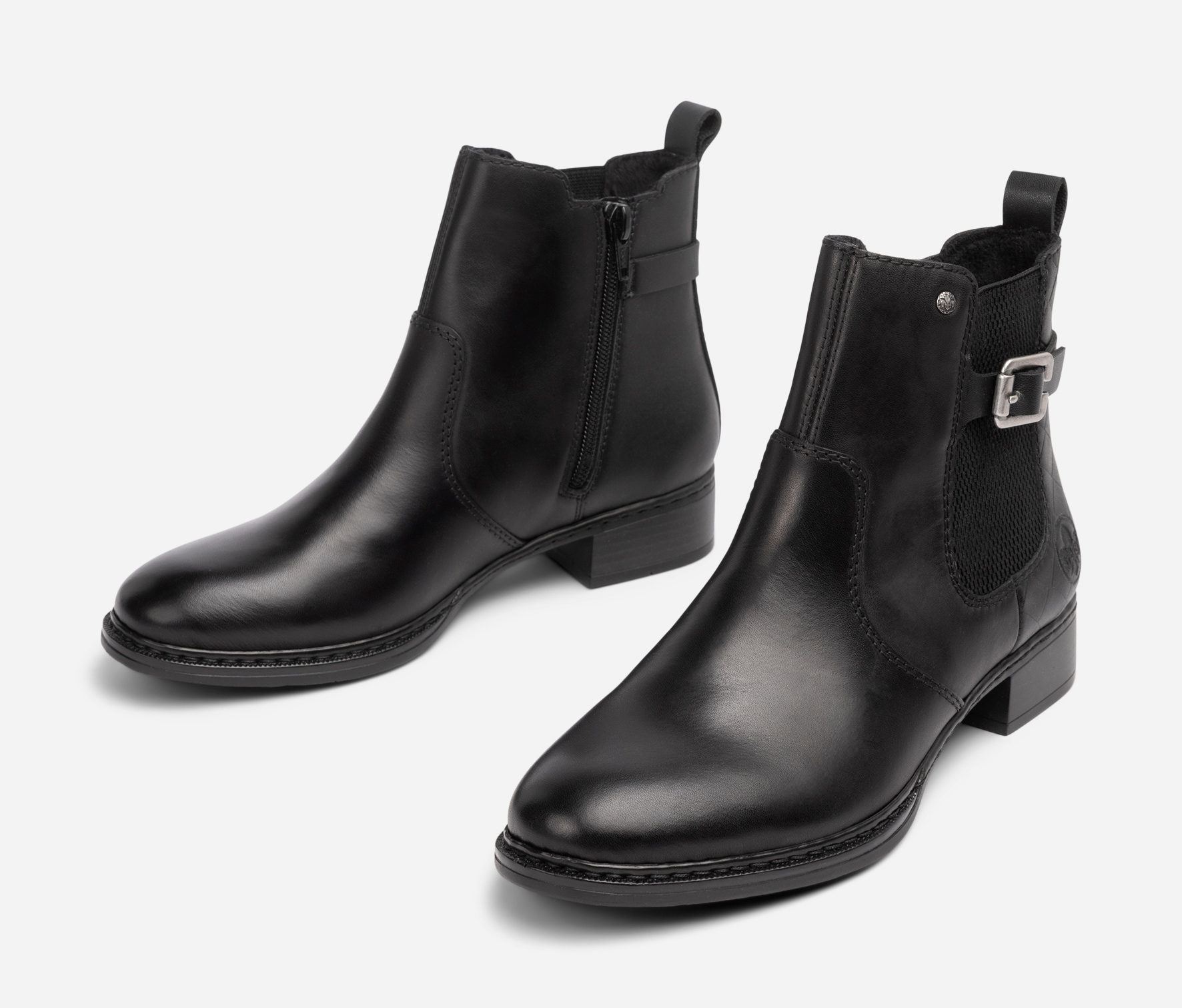 RIEKER, Chelseaboots Sort