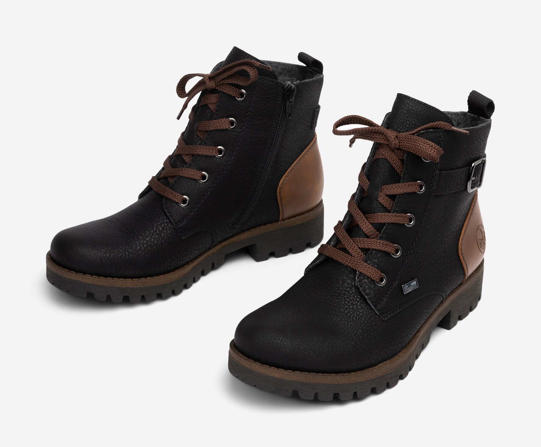 RIEKER, Skolett waterproof Sort