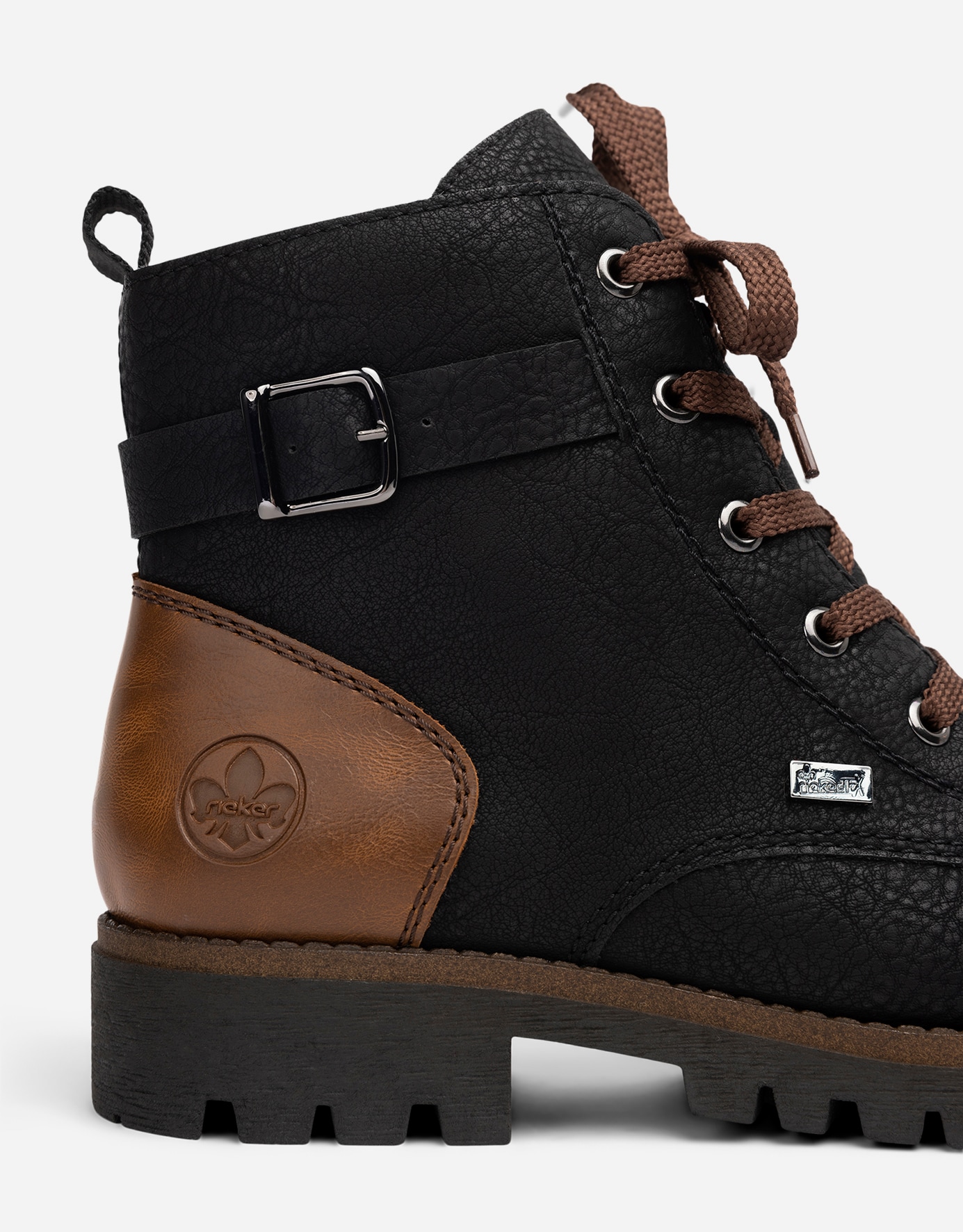 RIEKER, Skolett waterproof Sort