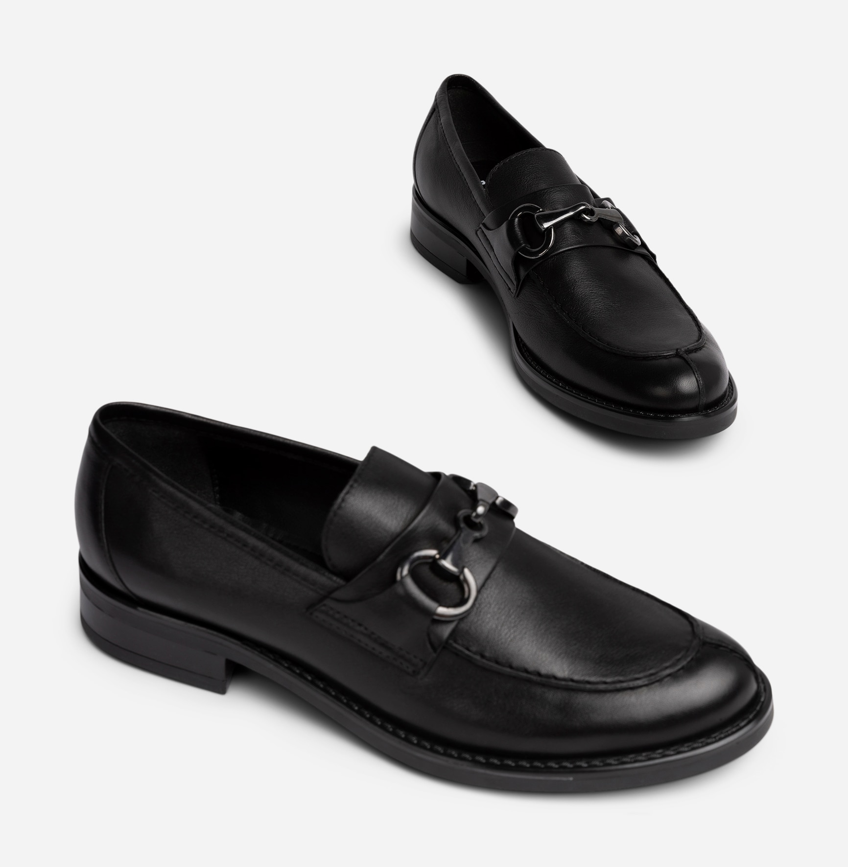 PACE, Loafer med spenne Sort