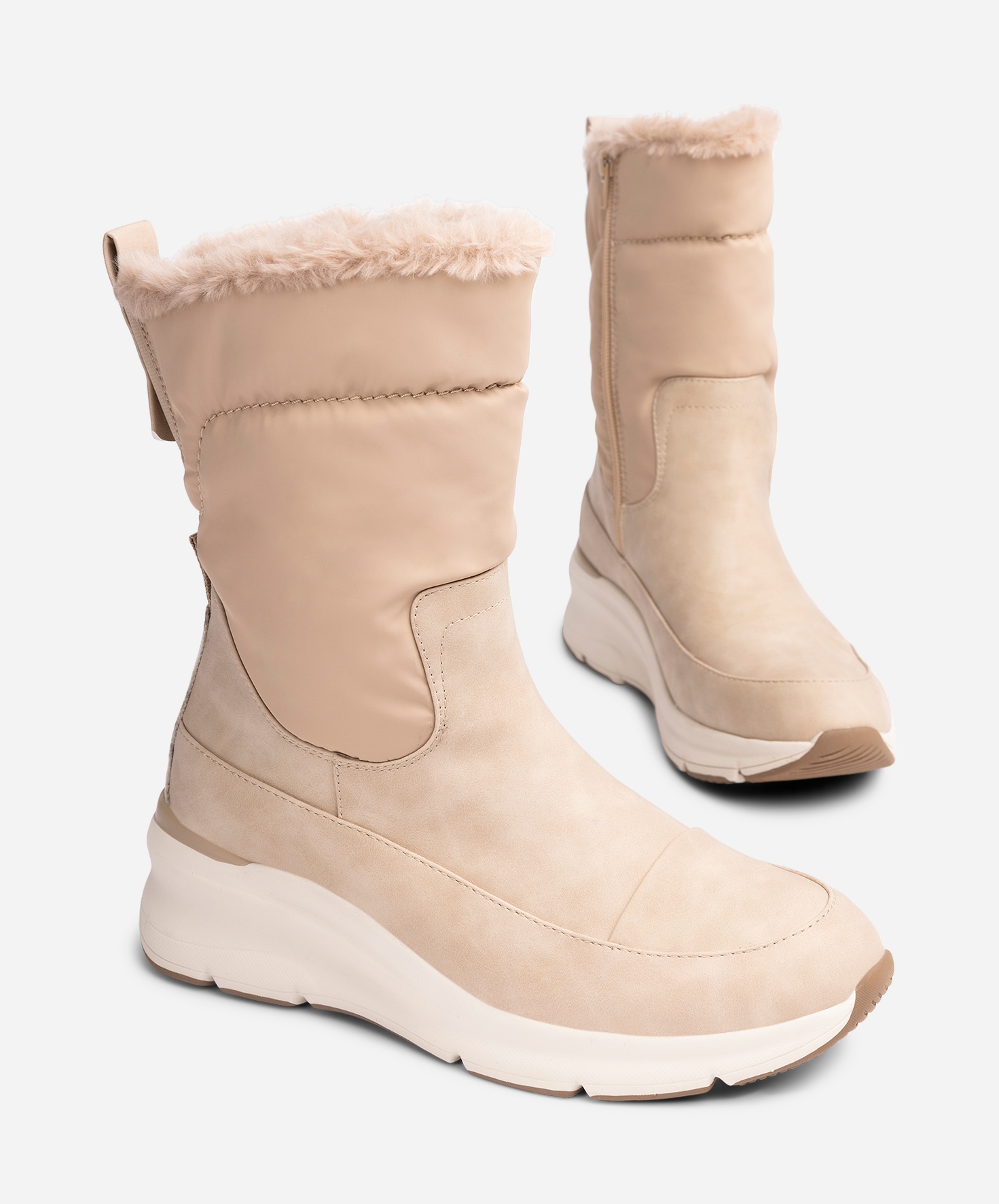 SO ALL, Varmforet støvlett Beige