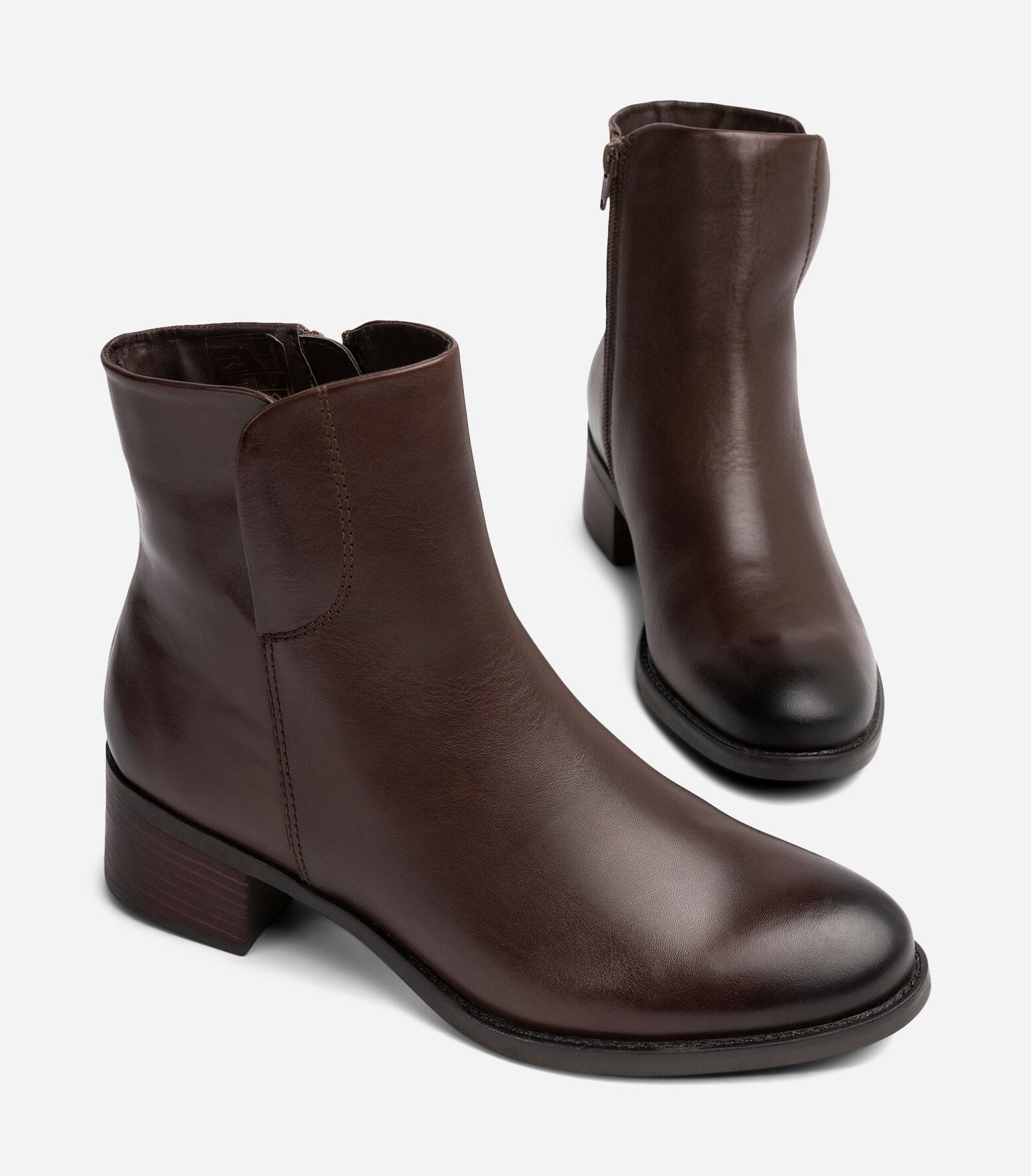 PACE, Boots med glidelås Brun