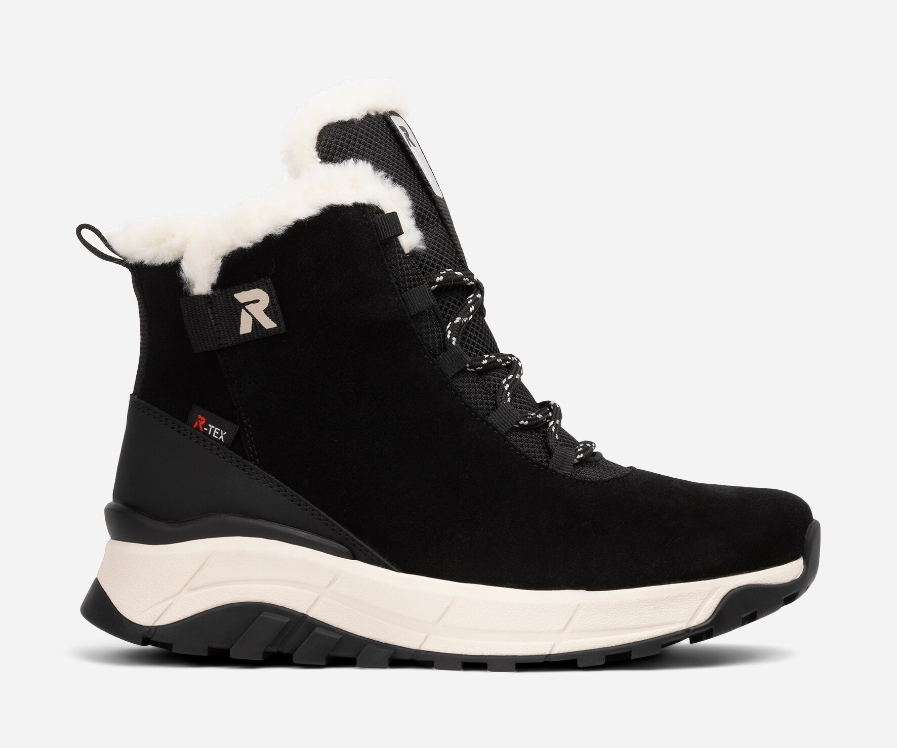 RIEKER, Varmforet skolett waterproof Sort