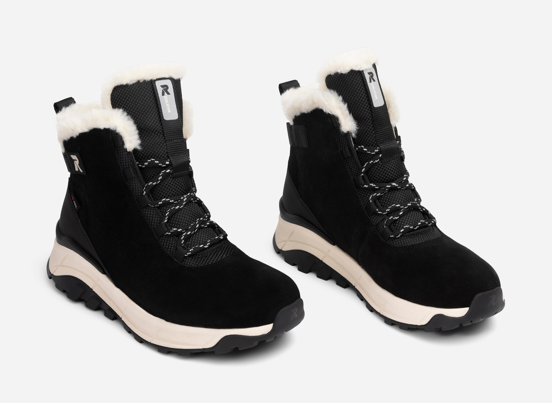 RIEKER, Varmforet skolett waterproof Sort