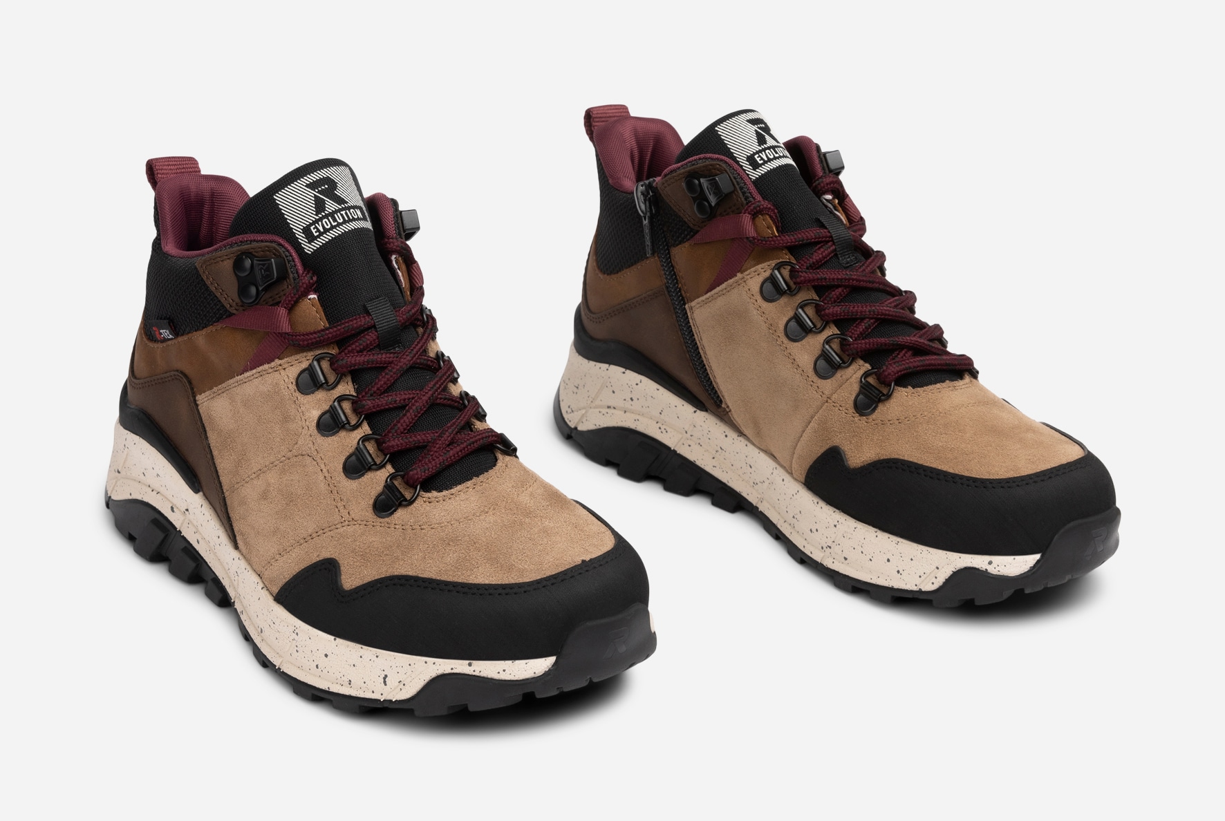 RIEKER, Høye sneakers, waterproof Brun