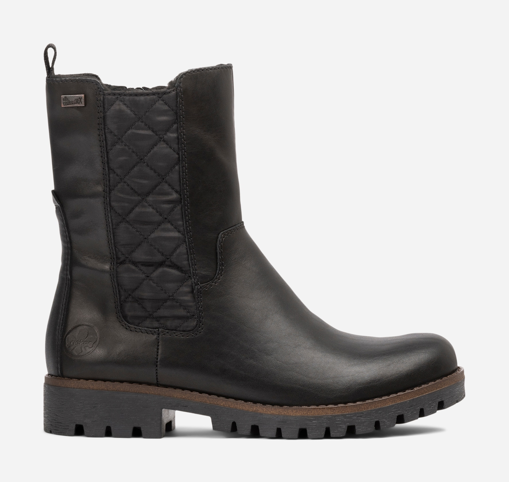 RIEKER, Varmforet boots, waterproof Sort