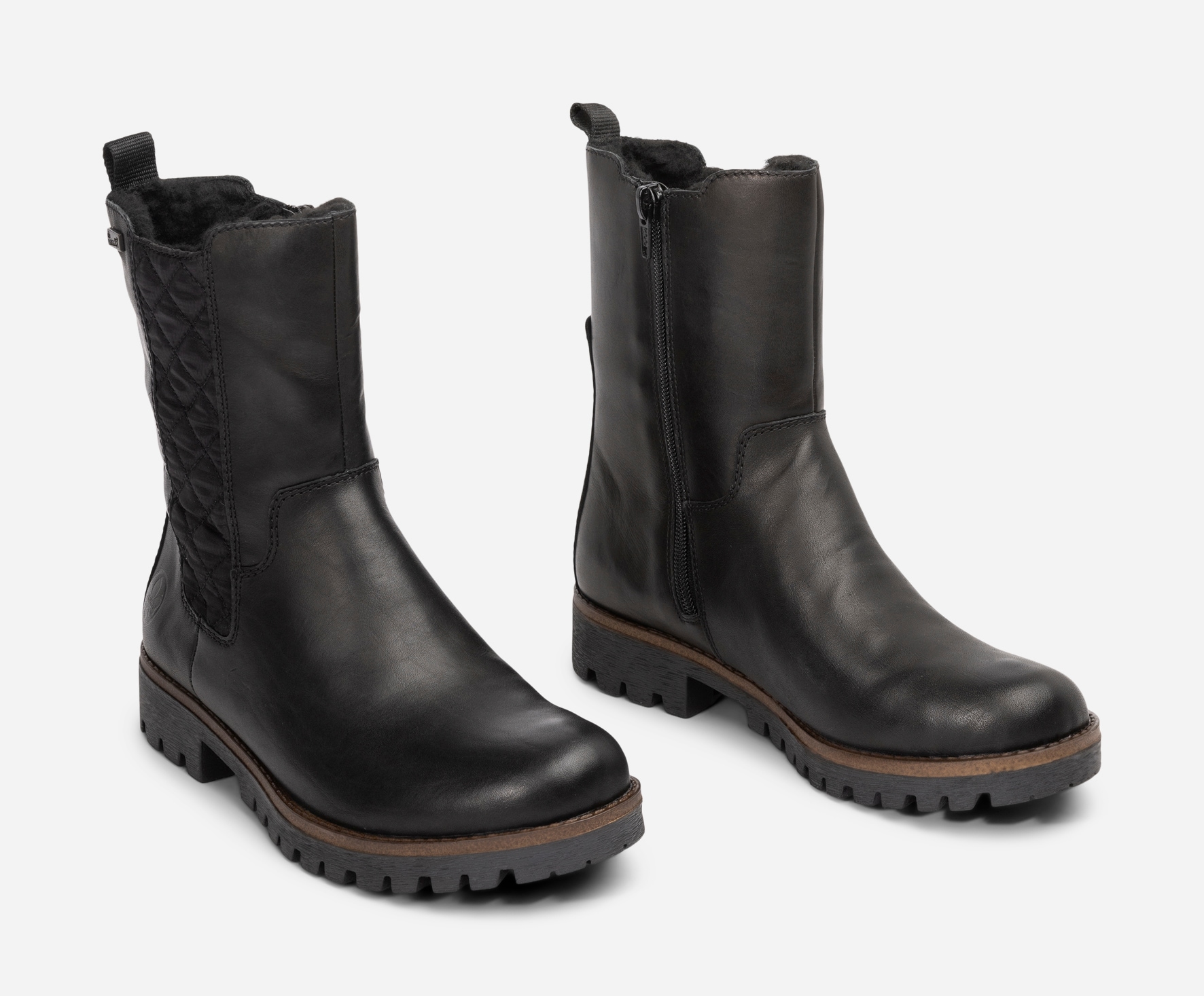 RIEKER, Varmforet boots, waterproof Sort