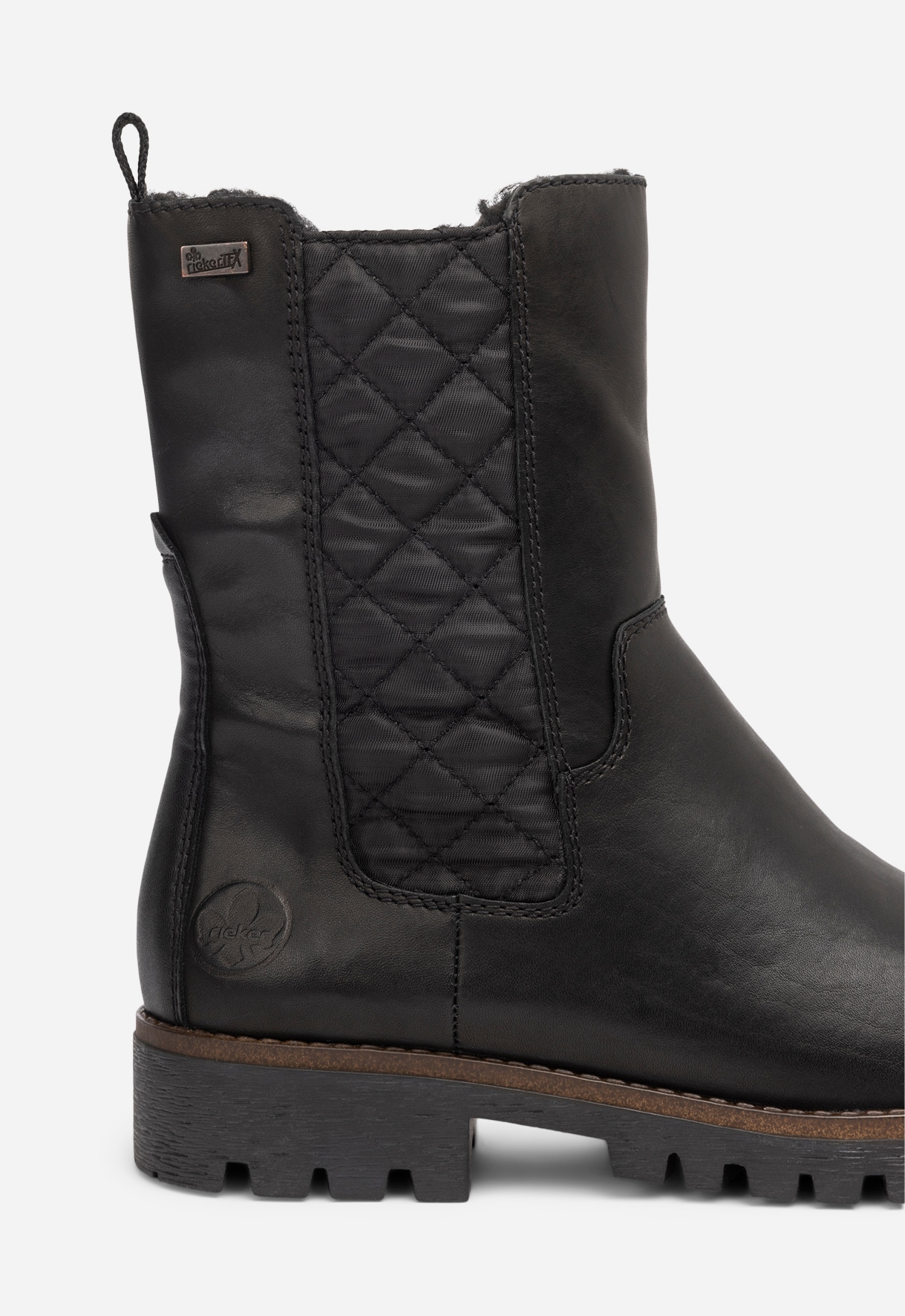 RIEKER, Varmforet boots, waterproof Sort
