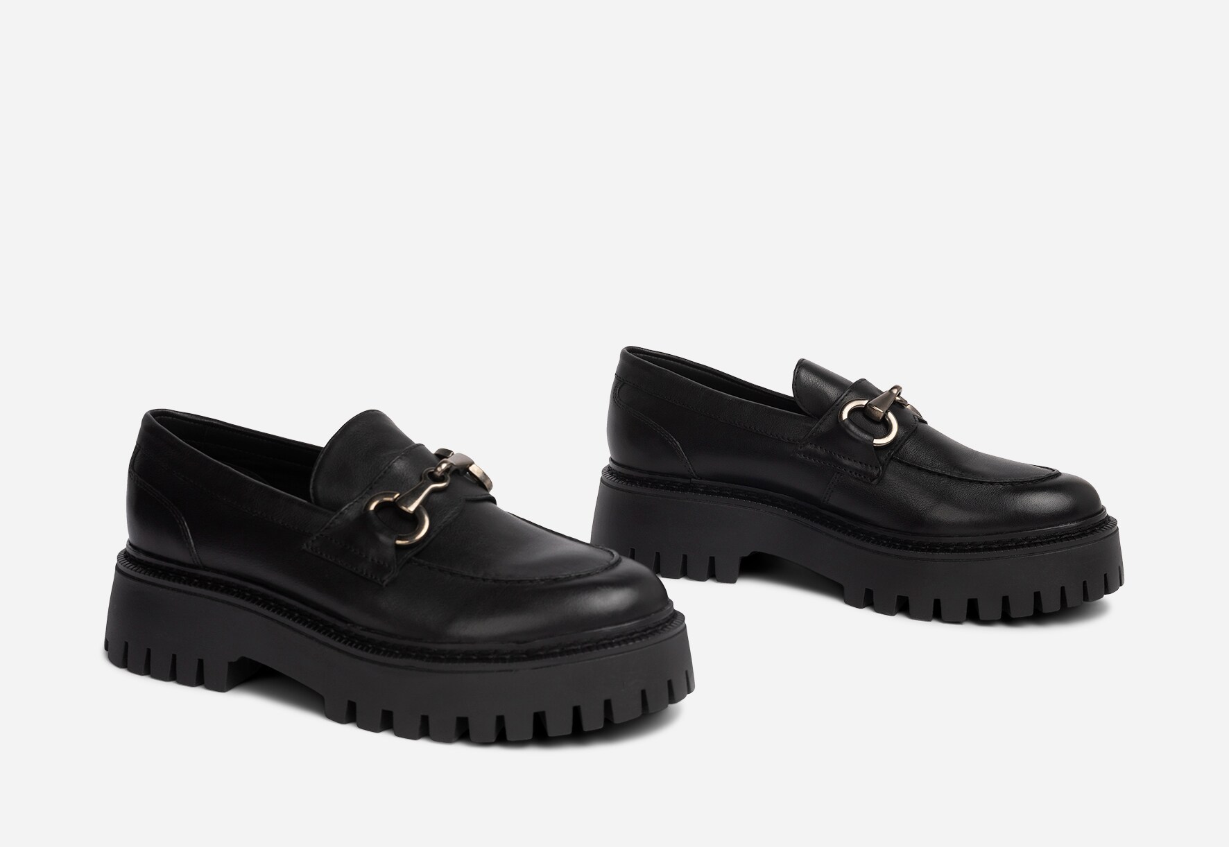 PACE, Loafer med spenne Sort