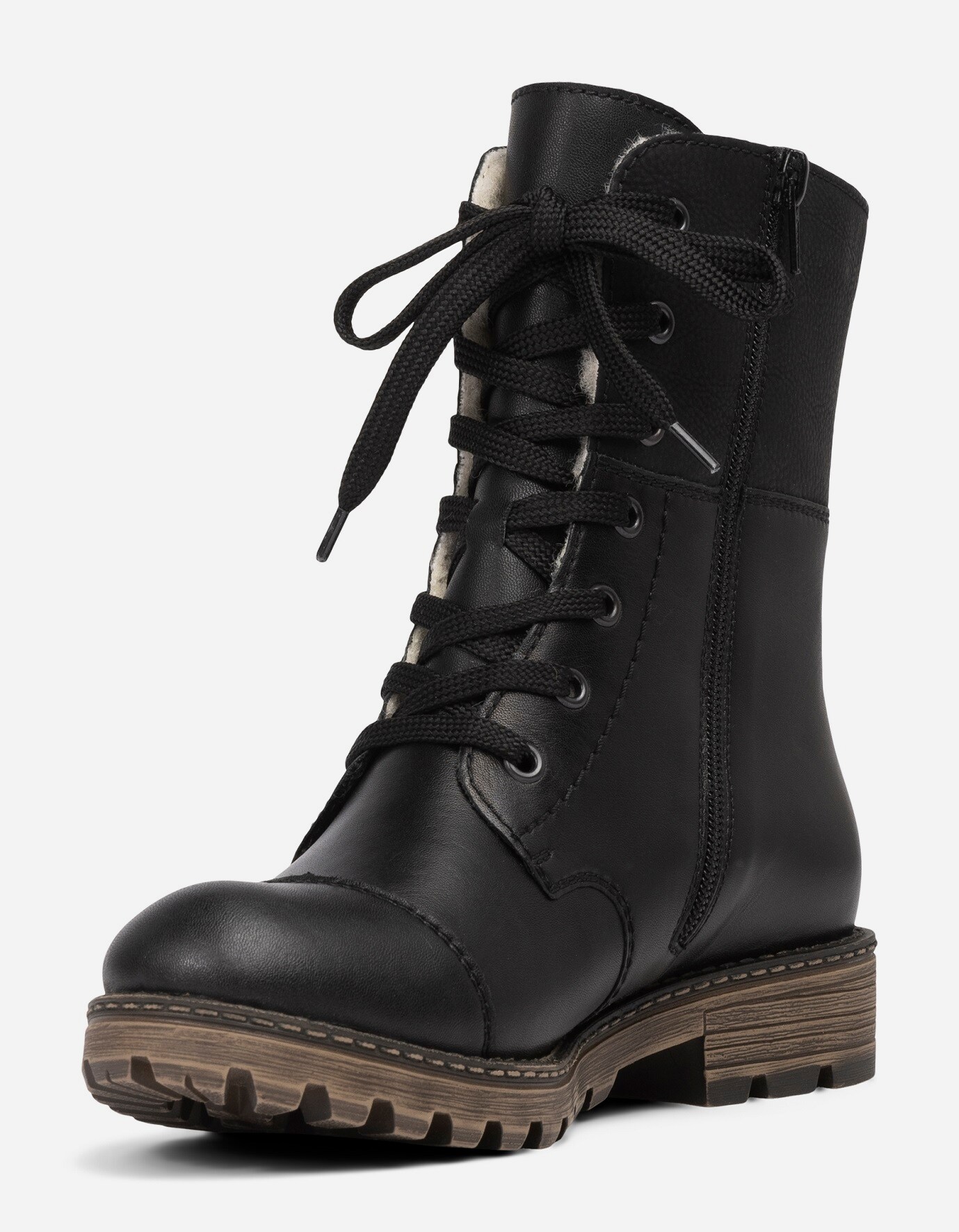 RIEKER, Varmforet skolett waterproof Sort