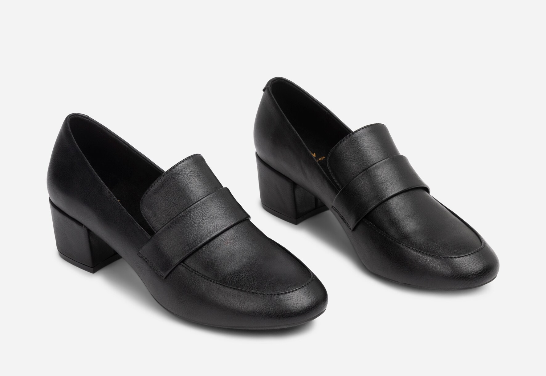 SO ALL, Loafer på hæl Sort