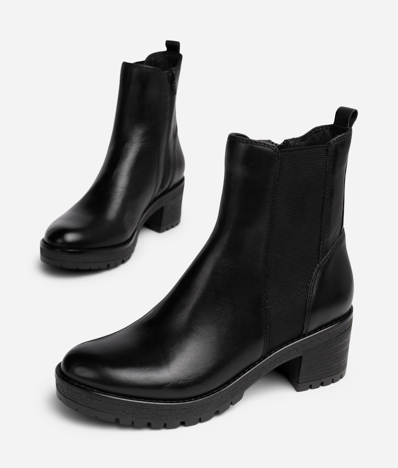 PACE, Boots med glidelås Sort