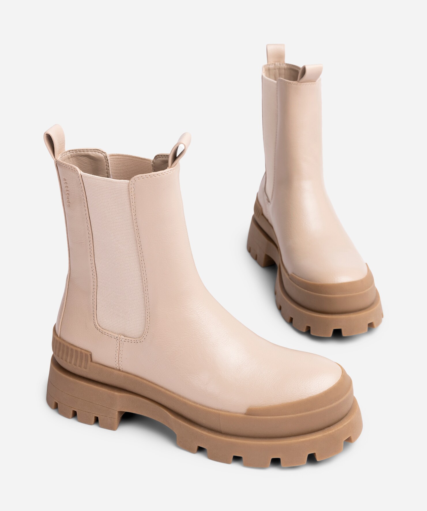 ATTITUDE, Chelseaboots Beige