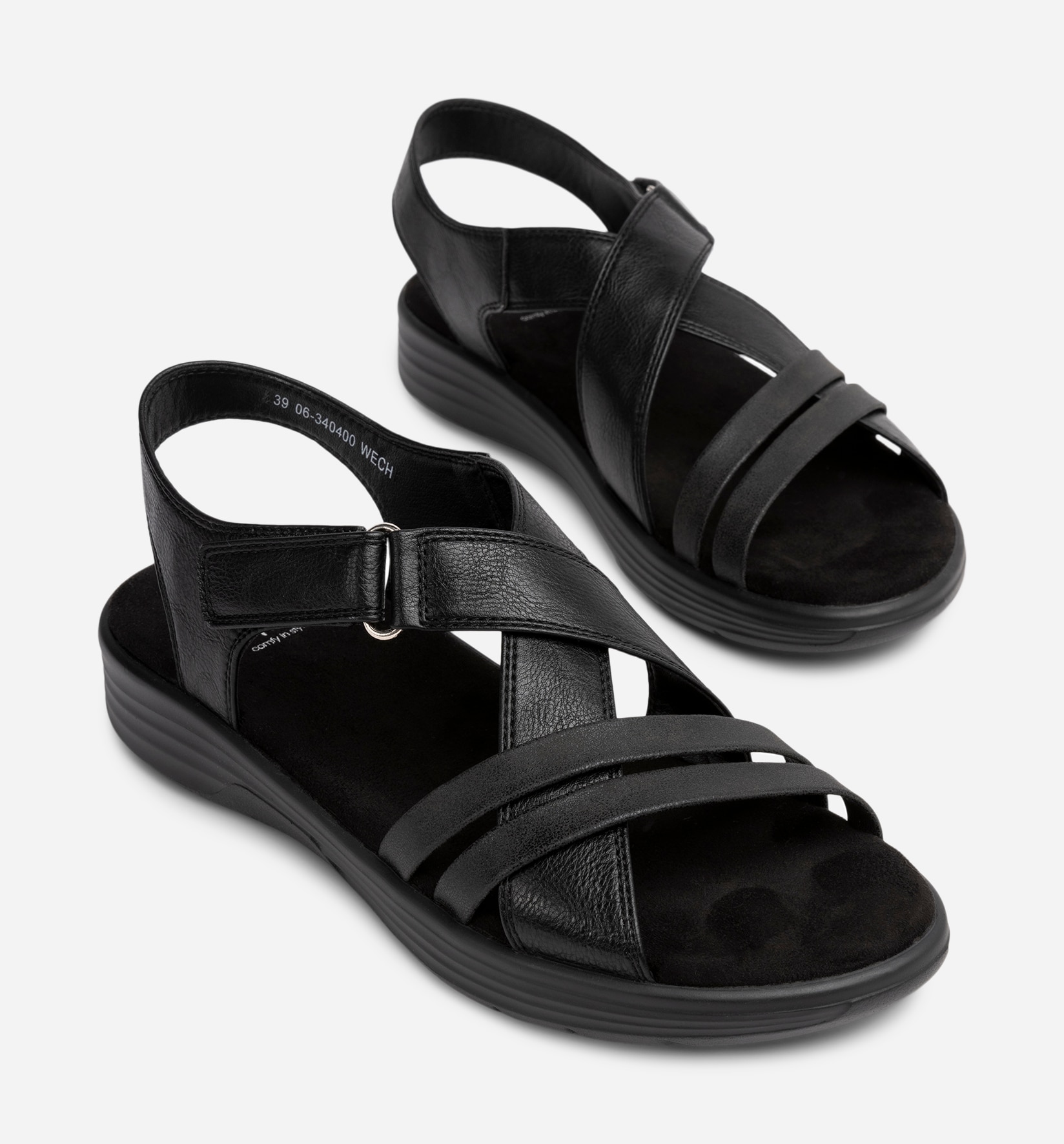 SO ALL, Sandal med reimer Sort