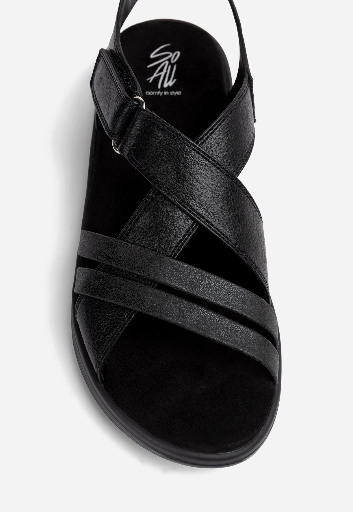 SO ALL, Sandal med reimer Sort