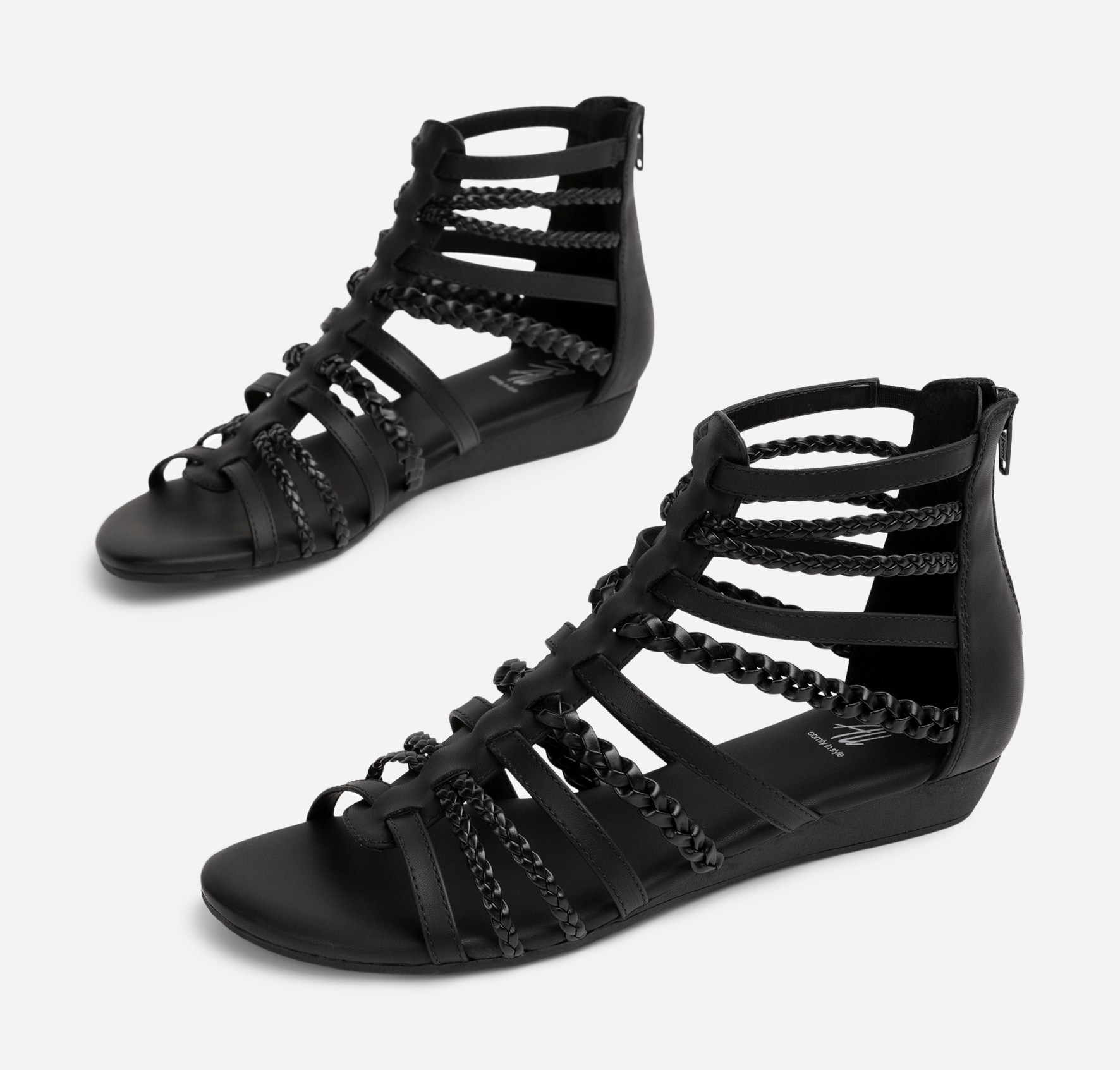 SO ALL, Sandal med reimer Sort