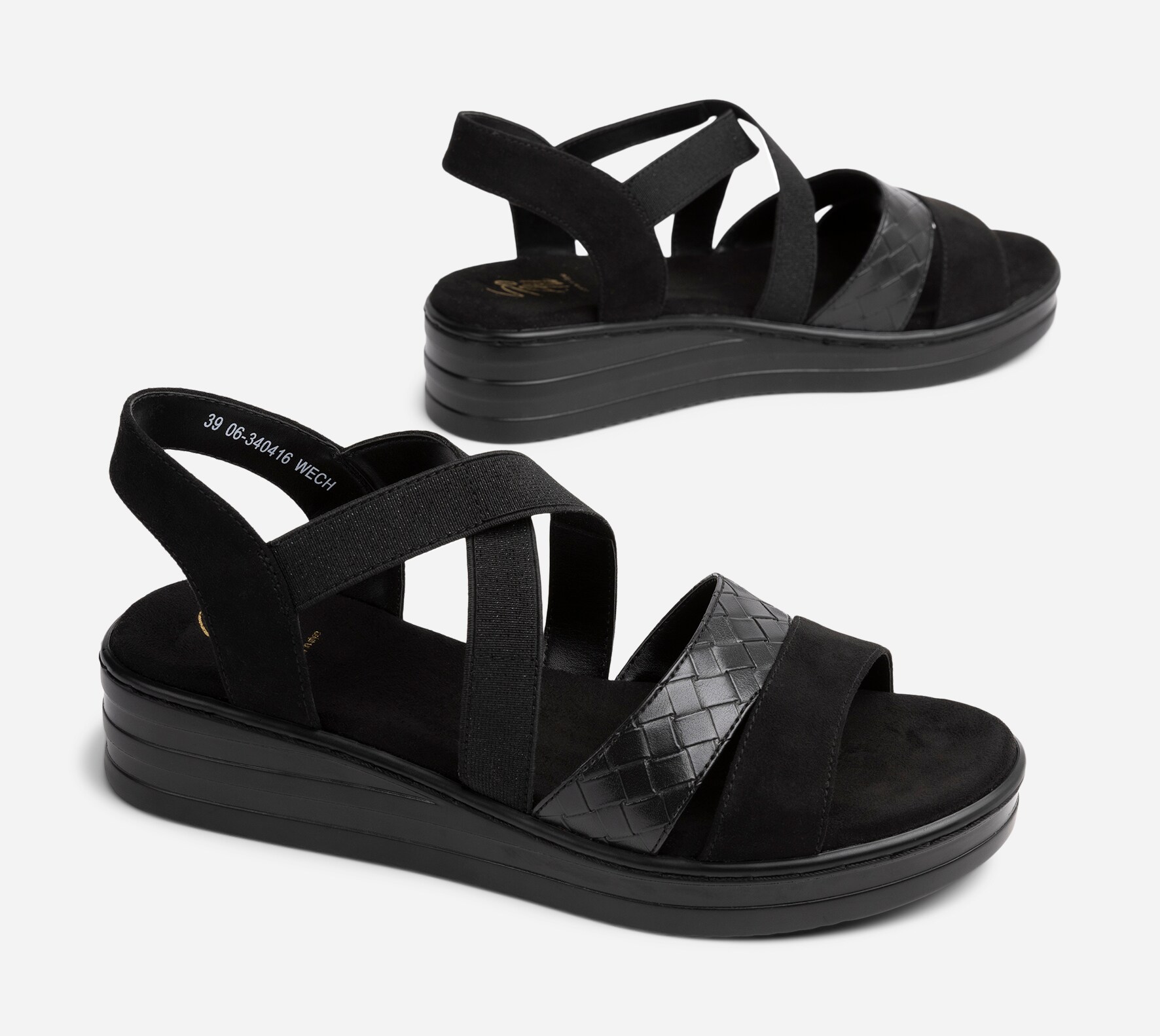 SO ALL, Sandal med reimer Sort