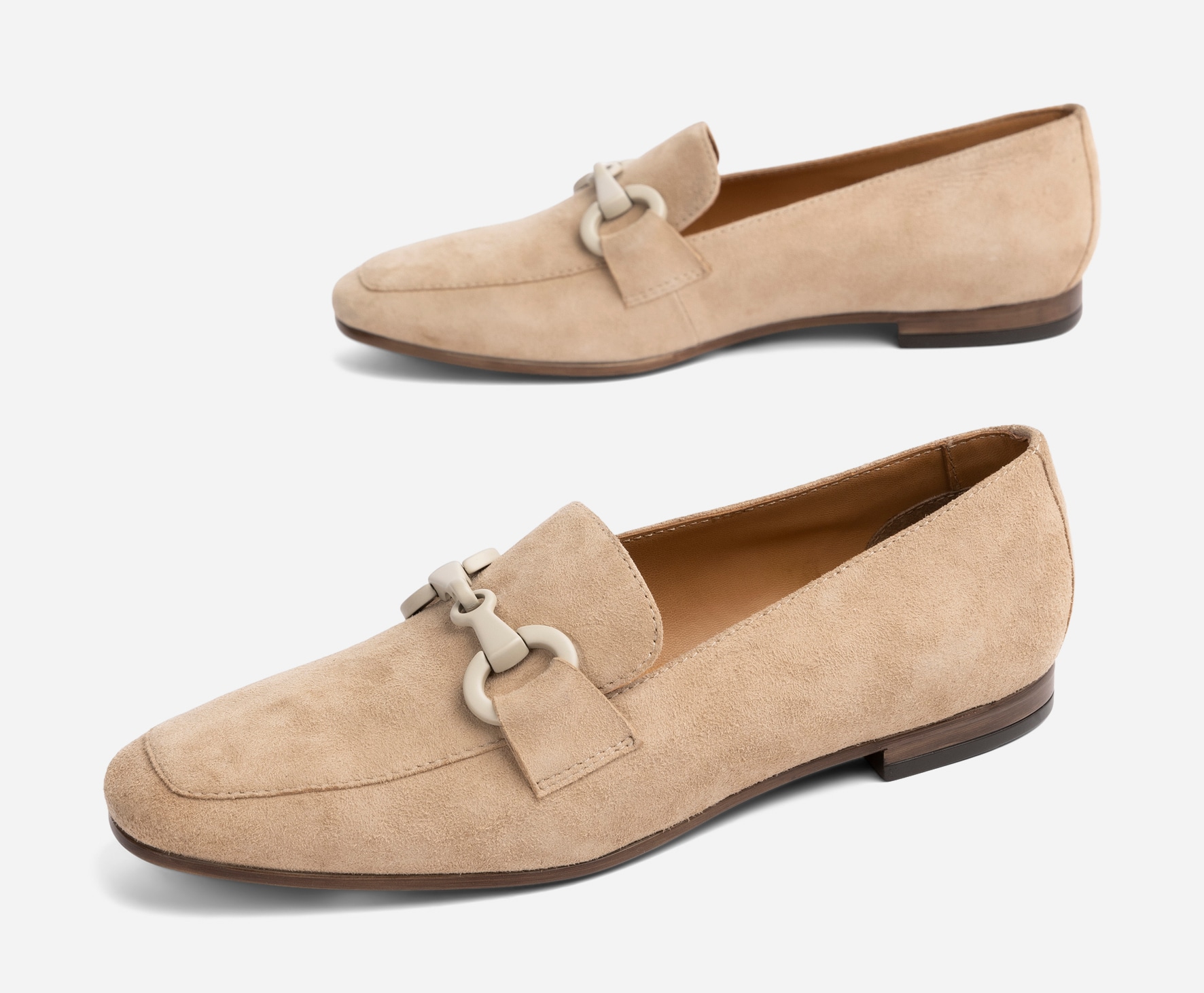 PACE, Loafer med spenne Beige