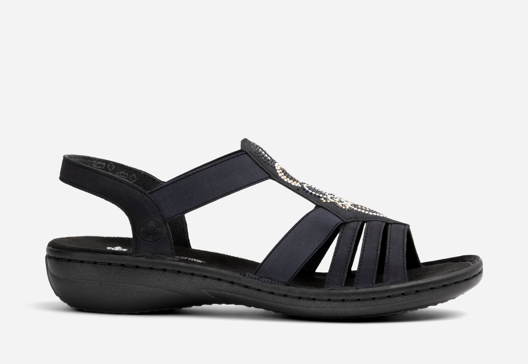 RIEKER, Sandal med reimer Blå