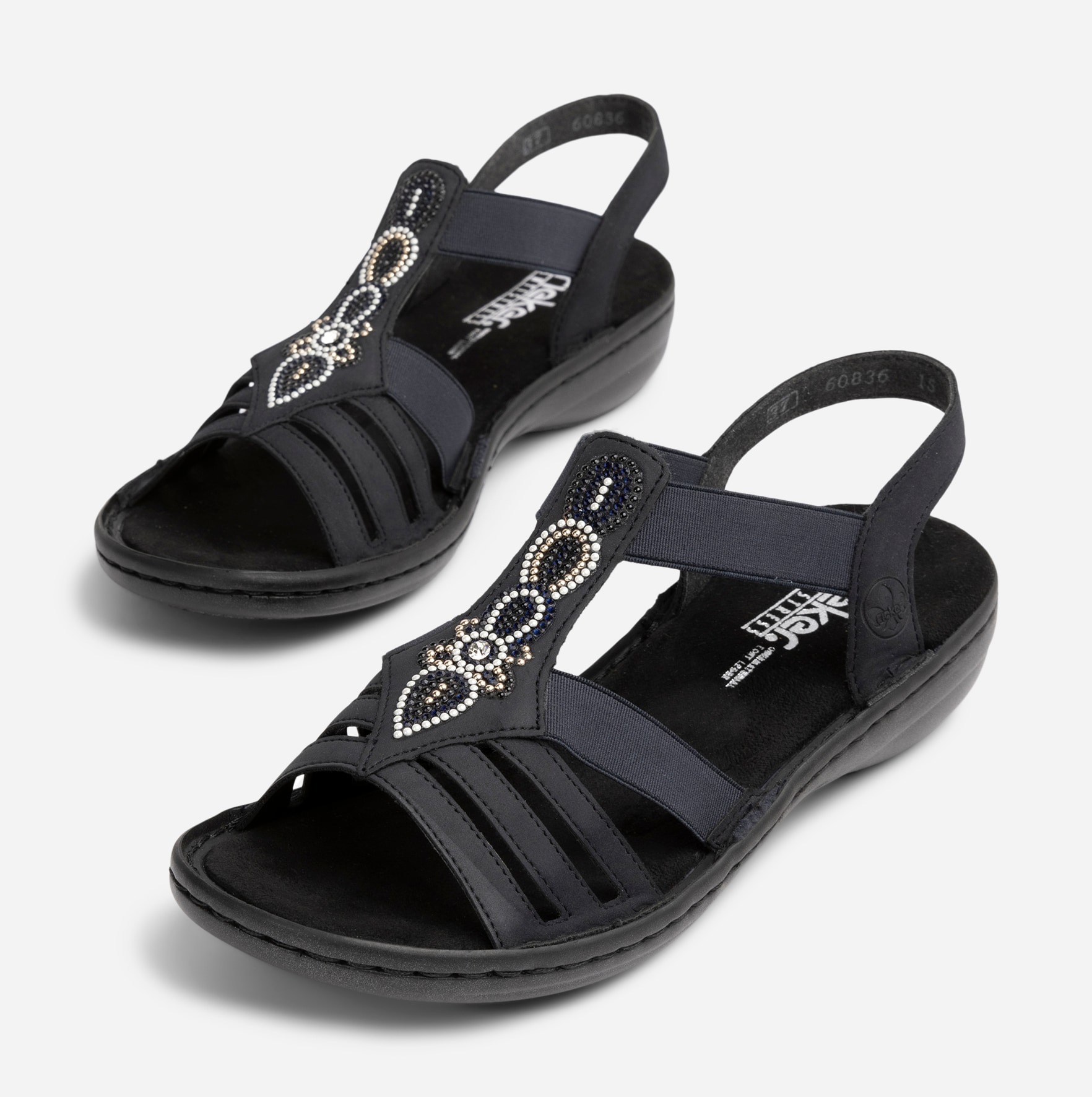 RIEKER, Sandal med reimer Blå