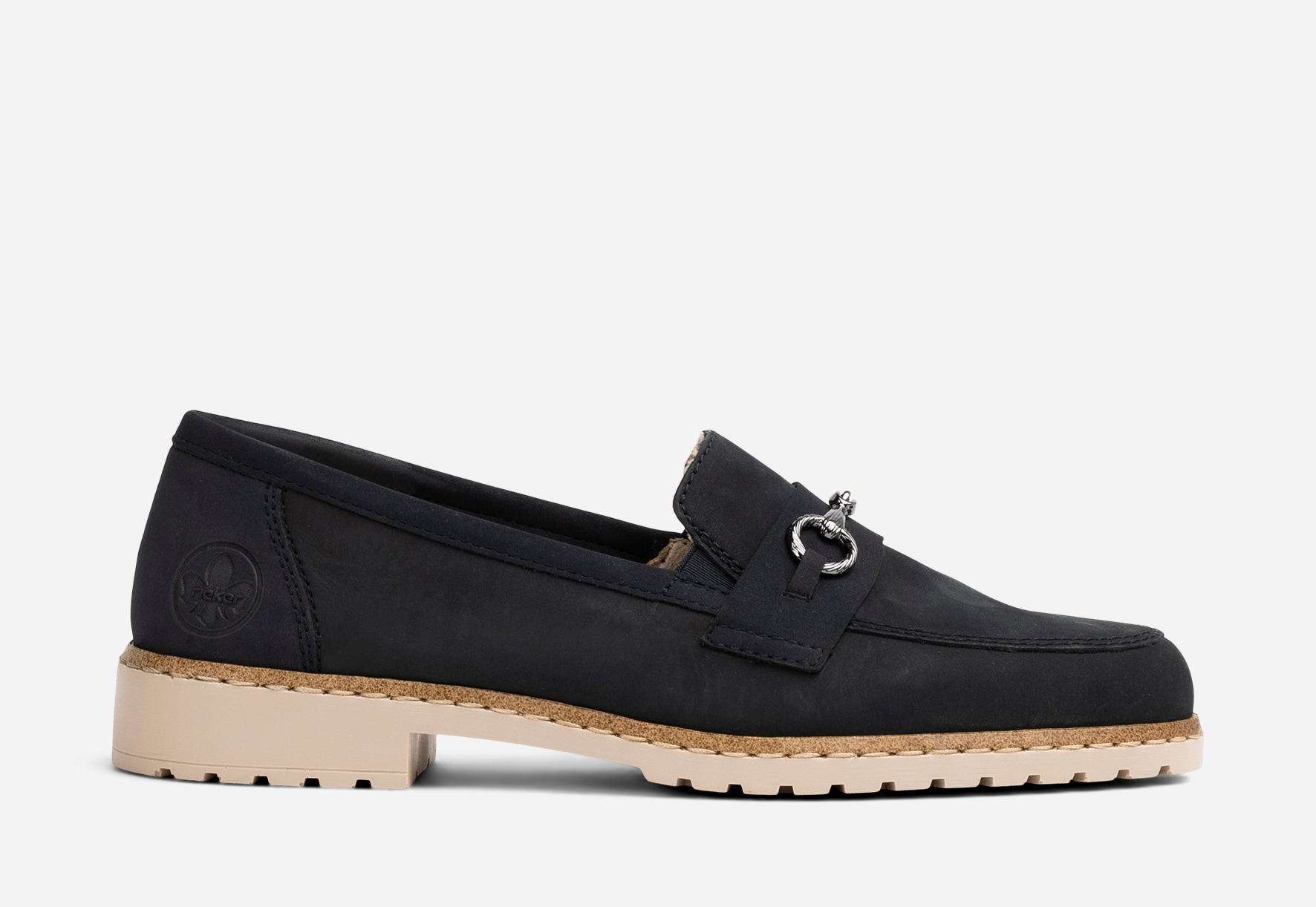 RIEKER, Loafer med spenne Blå